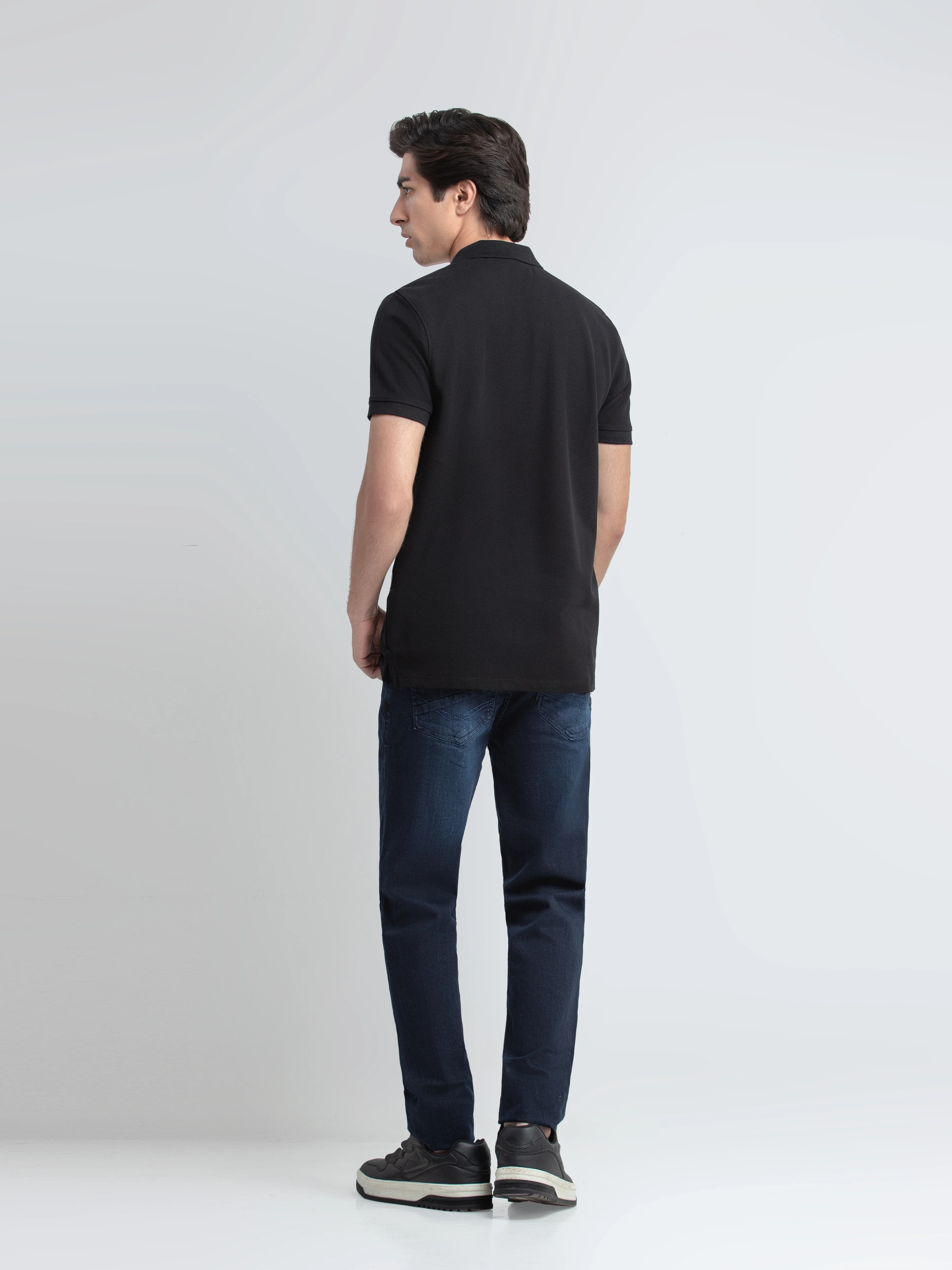 Men's Black Polo Shirt - EMTPS6-001 - Image 5