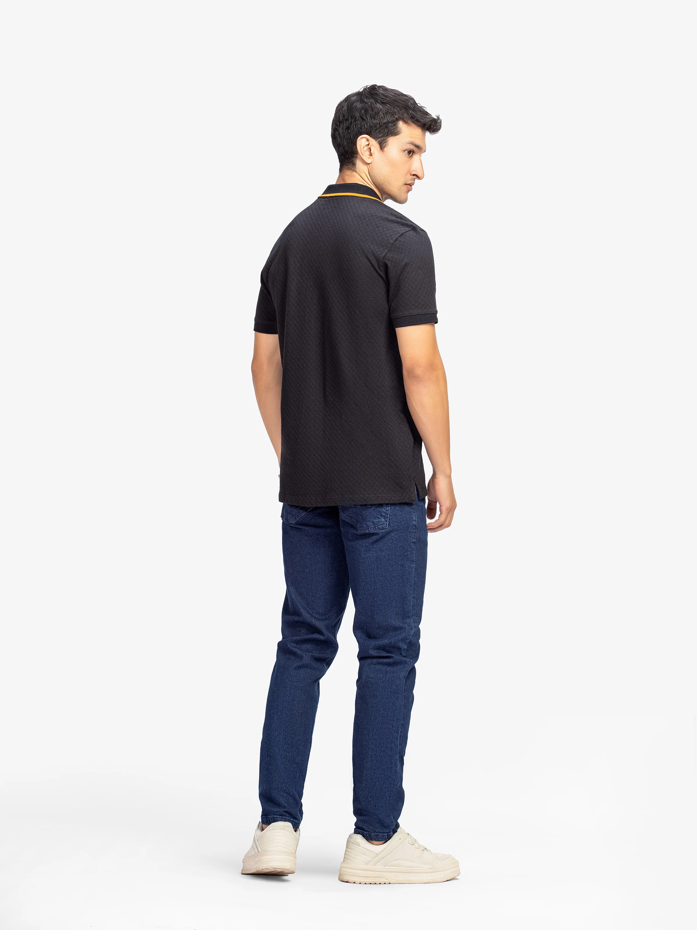 Men's Black Polo Shirt - EMTPS6-087 - Image 5