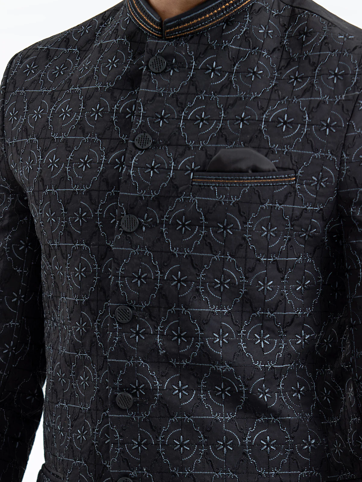 Men's Black Prince Coat - EMTPC22-011 - Image 3