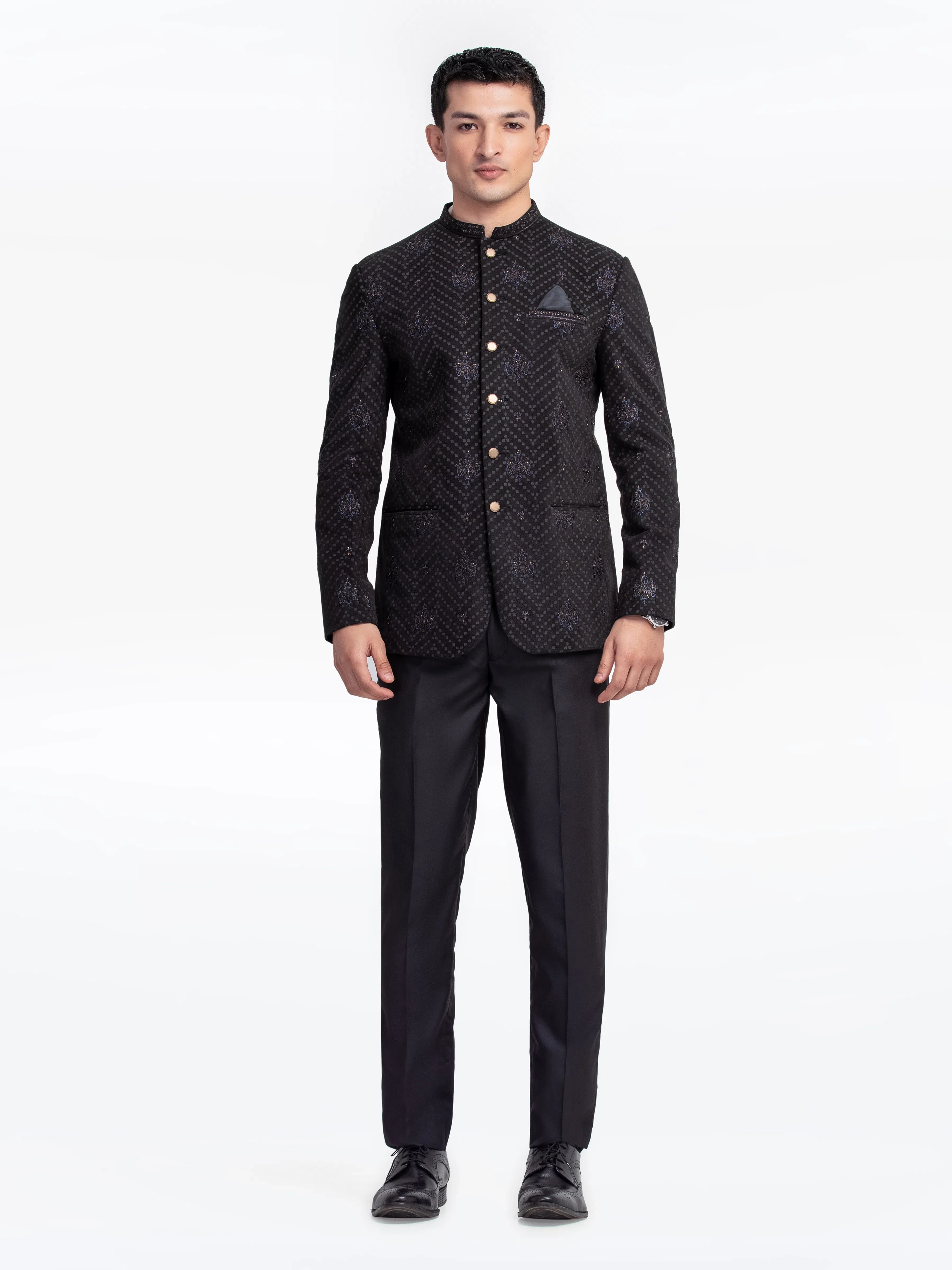 Men's Black Prince Coat - EMTPC24W-031 - Image 2