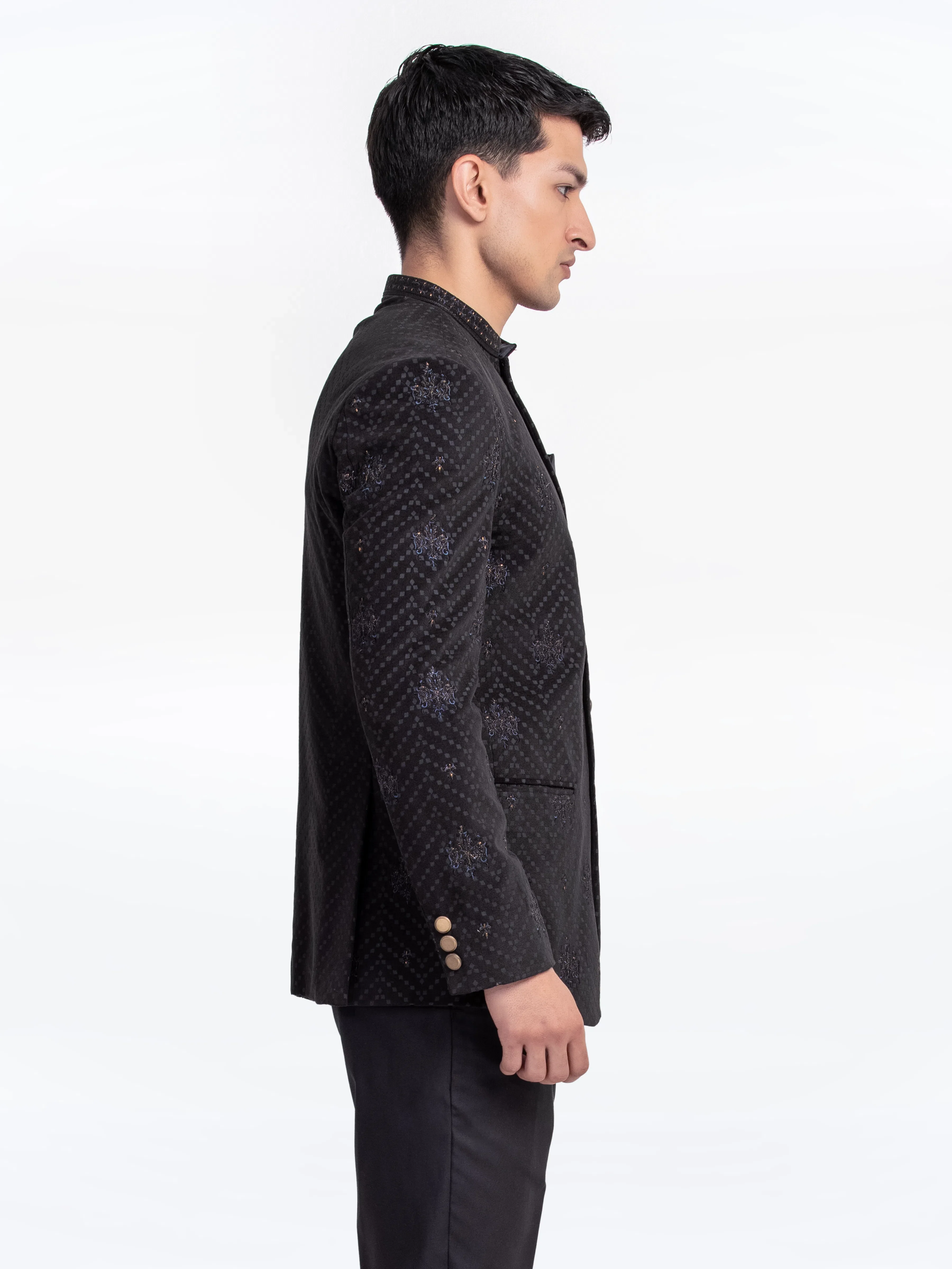 Men's Black Prince Coat - EMTPC24W-031 - Image 5