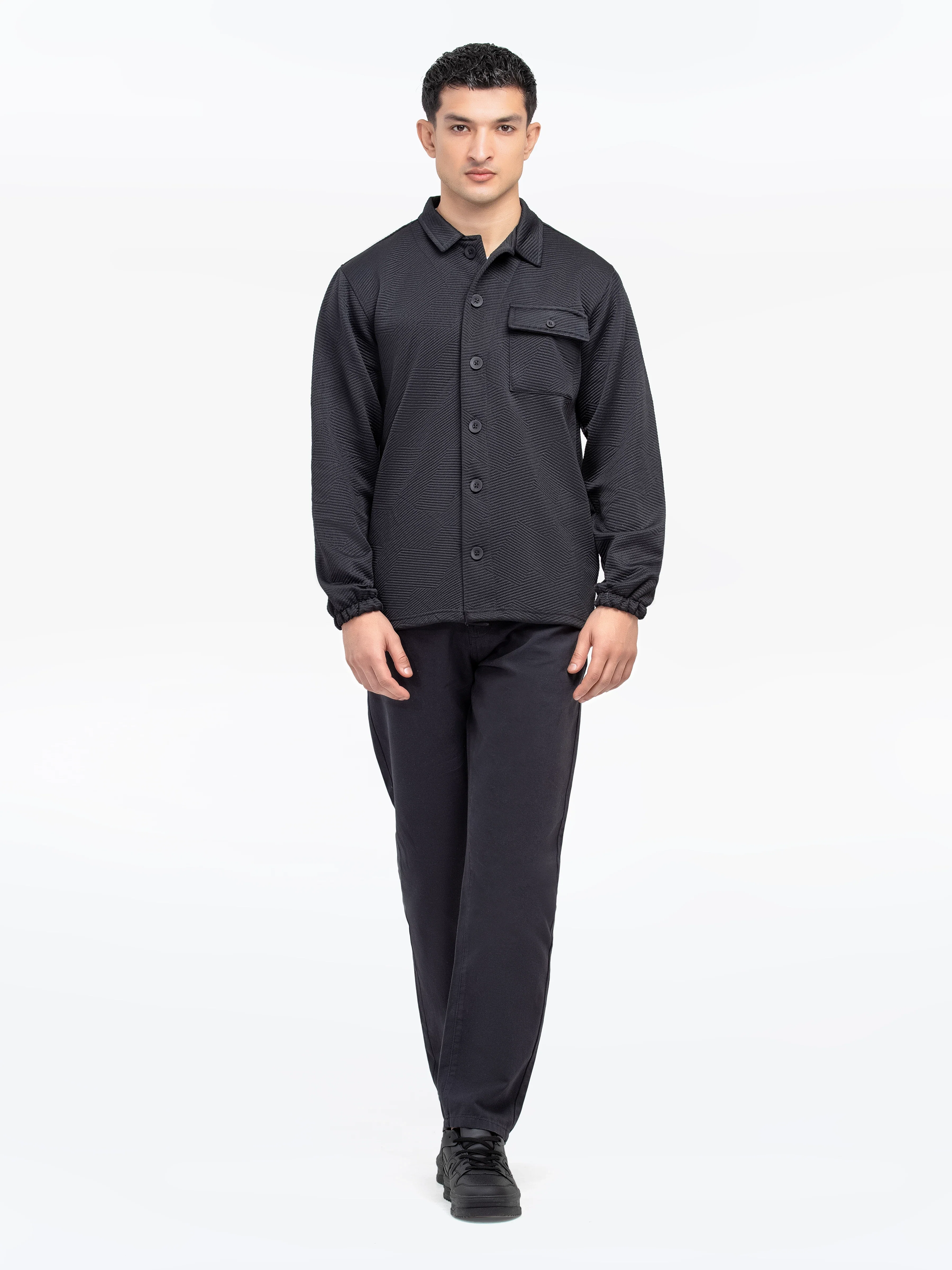 Men's Black Shacket - EMTJS24-001 - Image 2
