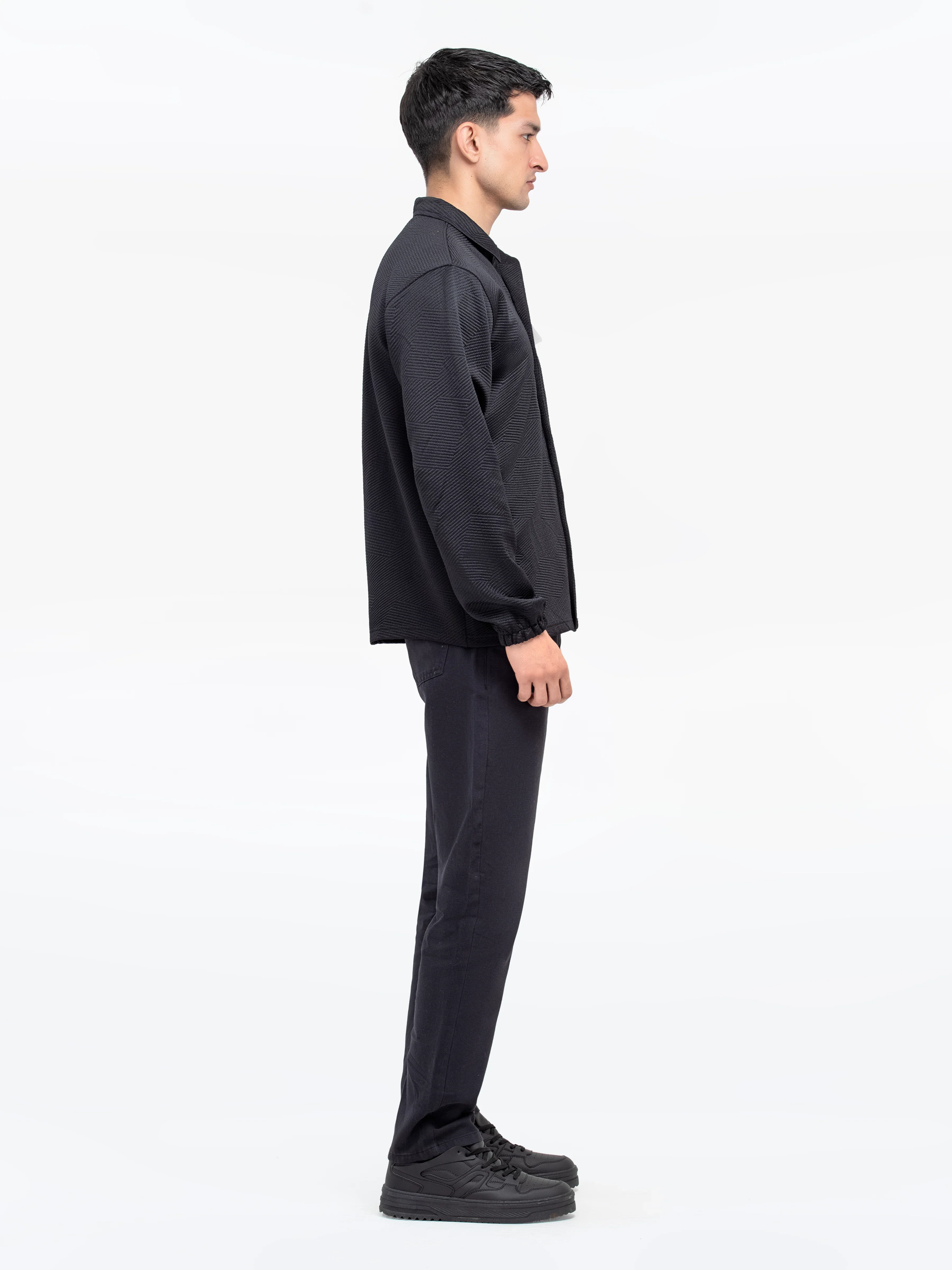 Men's Black Shacket - EMTJS24-001 - Image 5