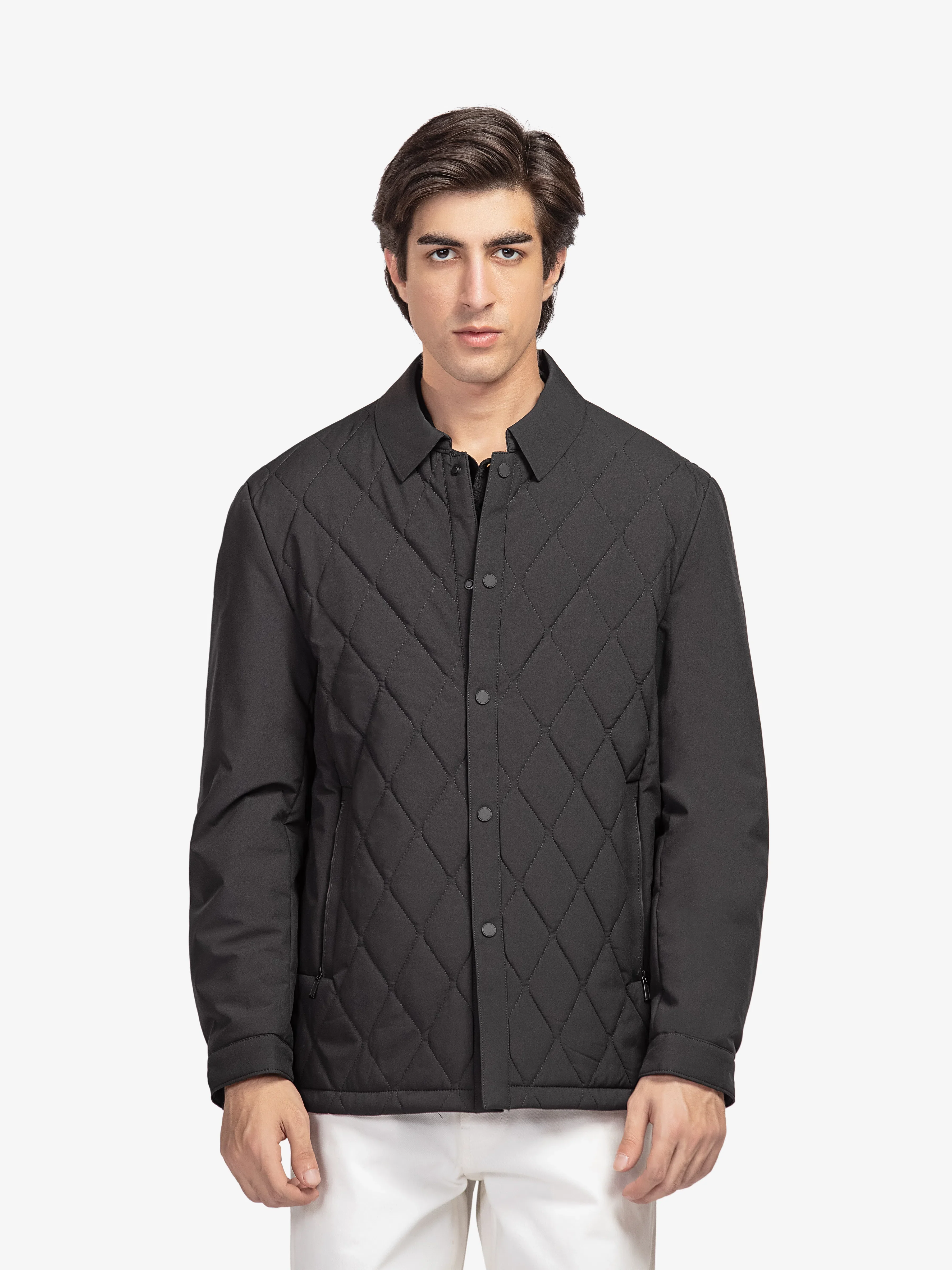 Men's Black Shacket - EMTJS5-001