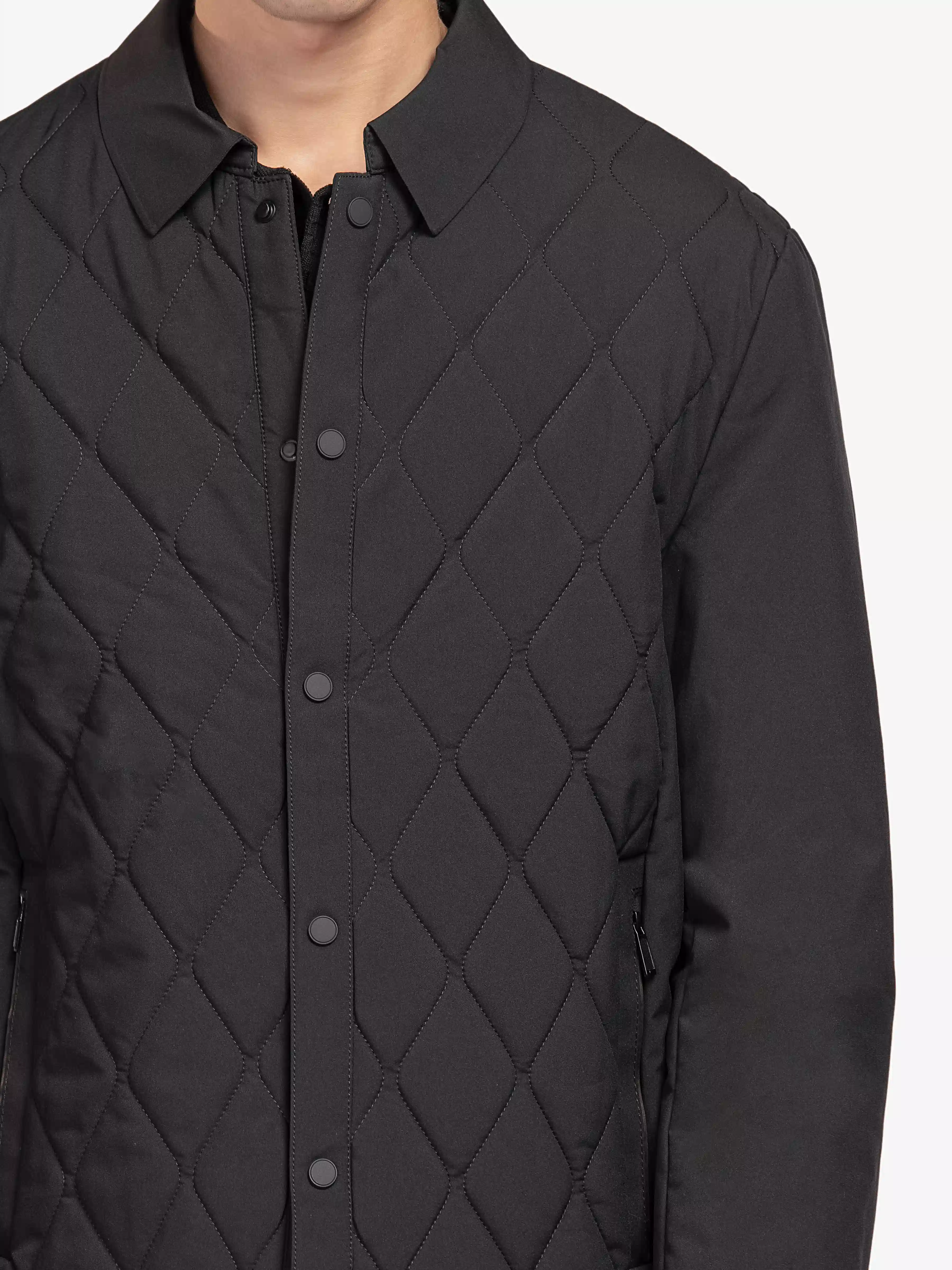 Men's Black Shacket - EMTJS5-001 - Image 2