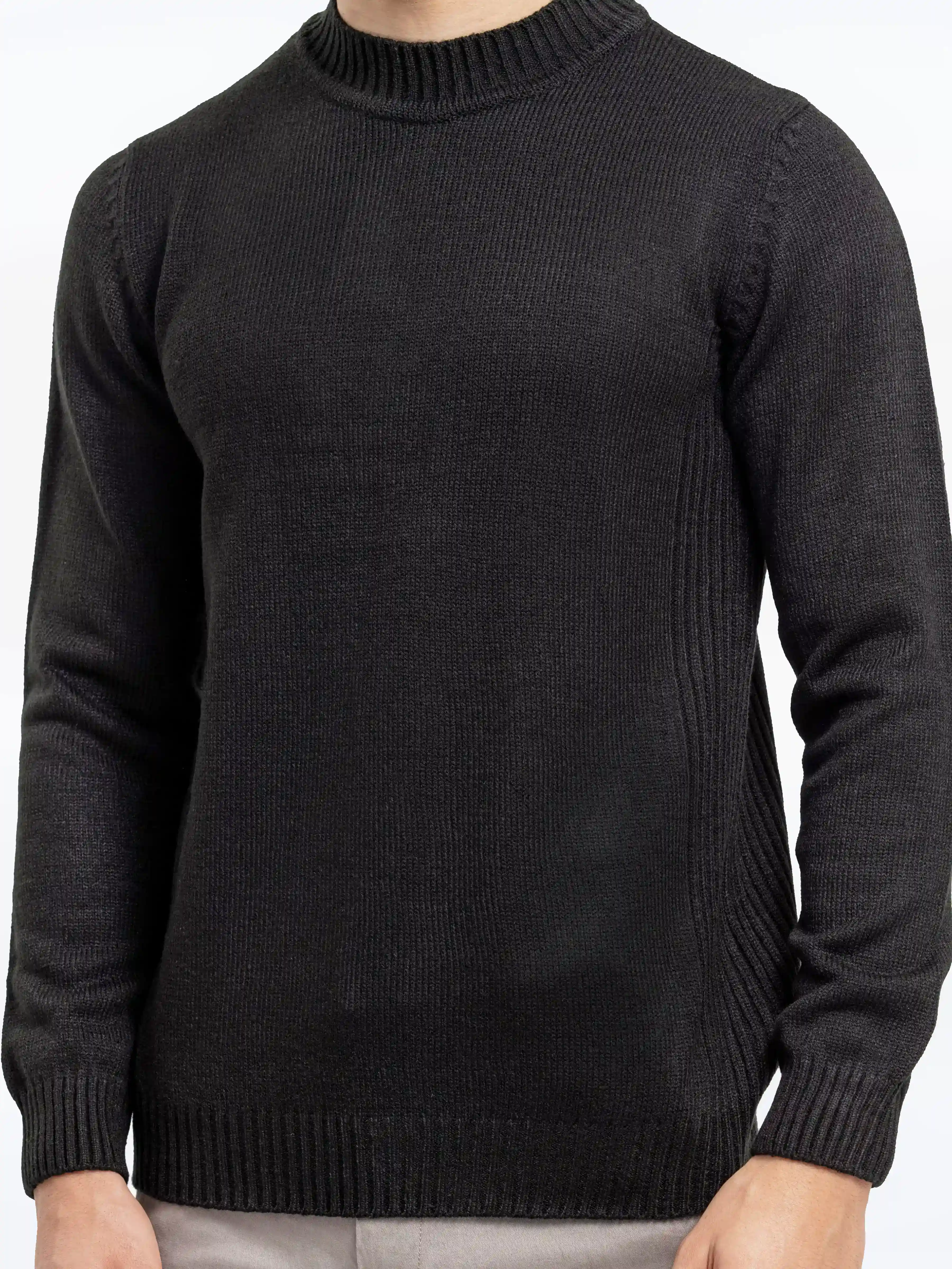 Men's Black Sweater - EMTSWT24-017 - Image 4