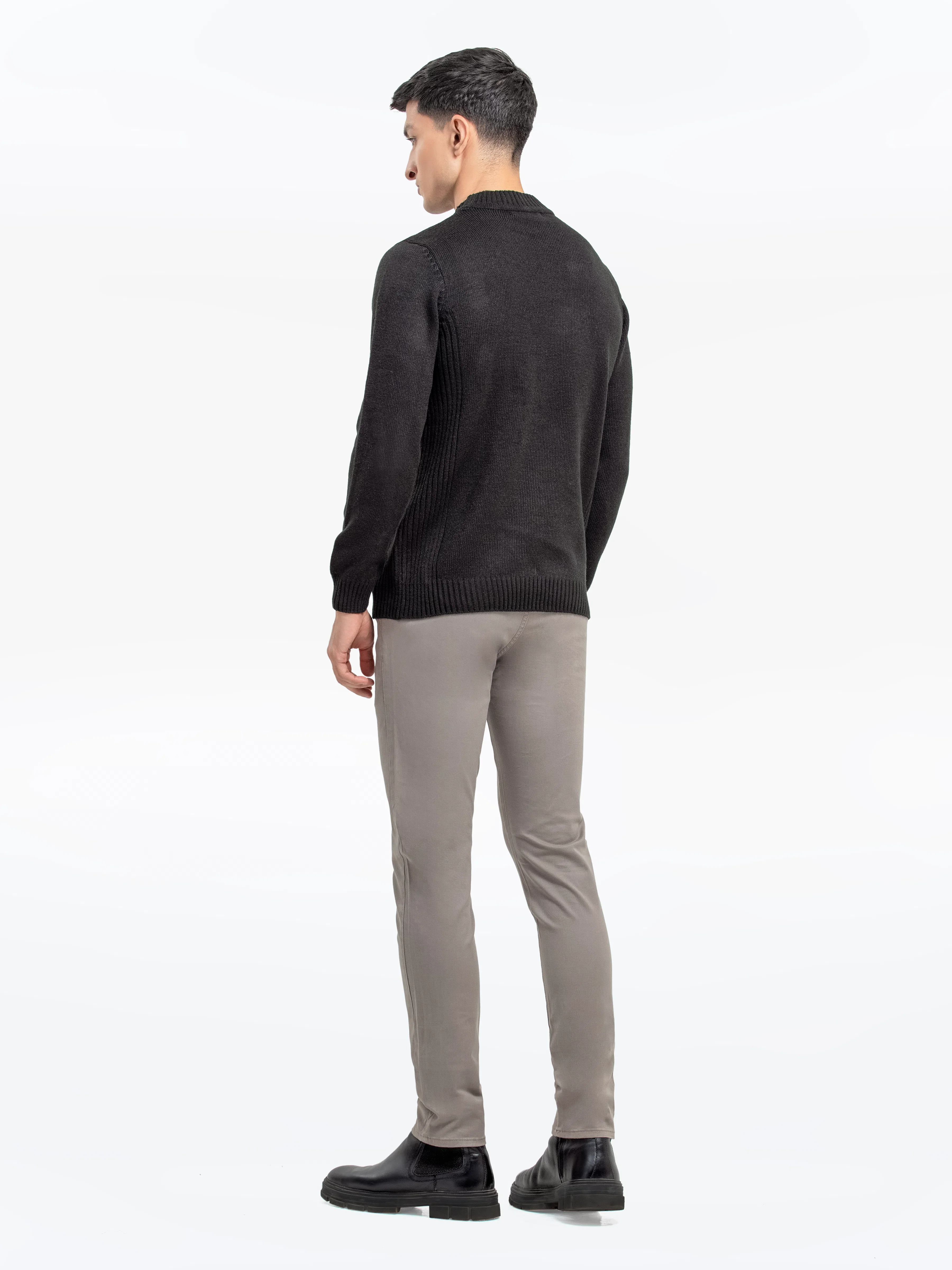 Men's Black Sweater - EMTSWT24-017 - Image 6