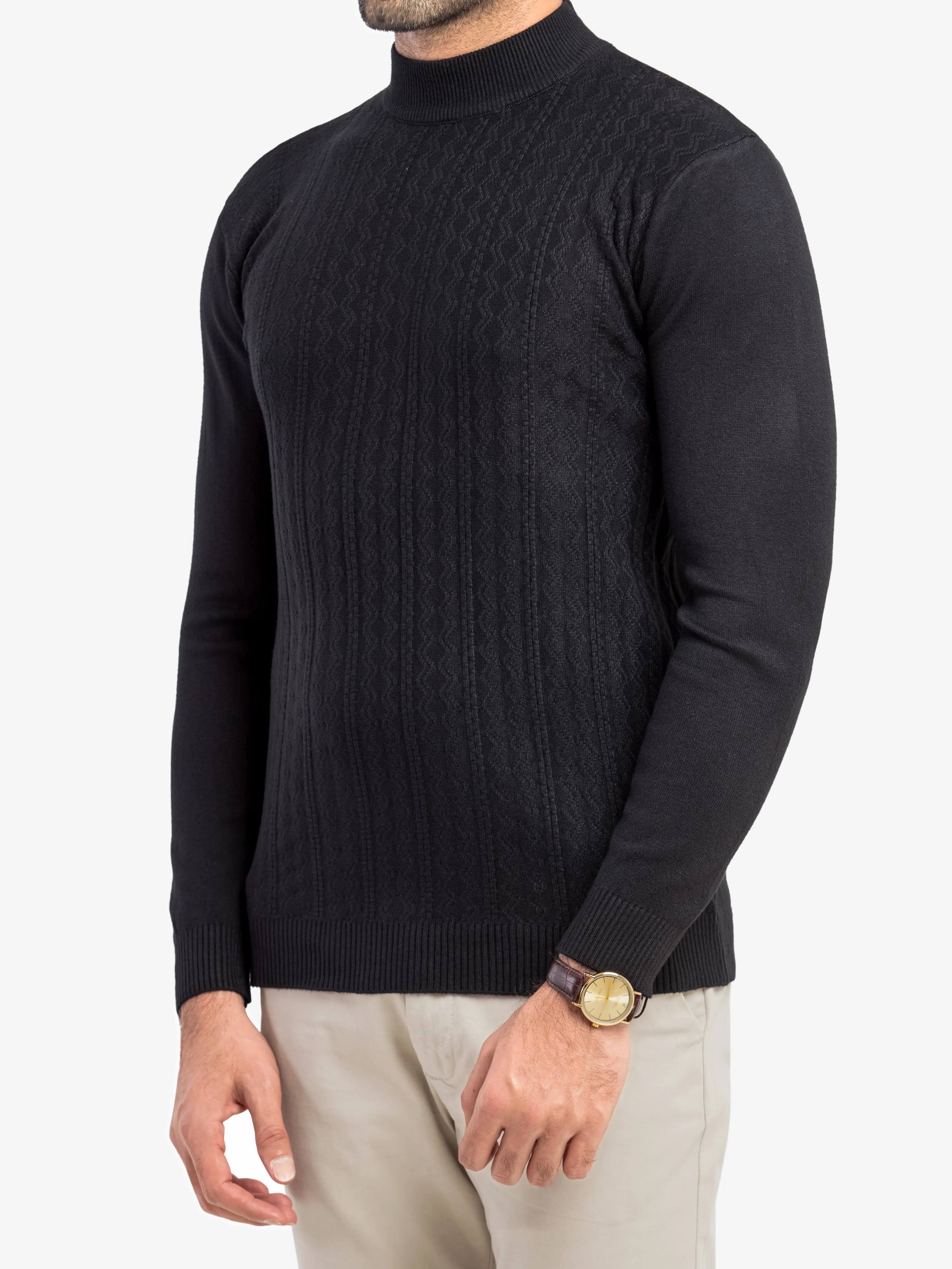 Men's Black Sweater - EMTSWT5-005 - Image 5