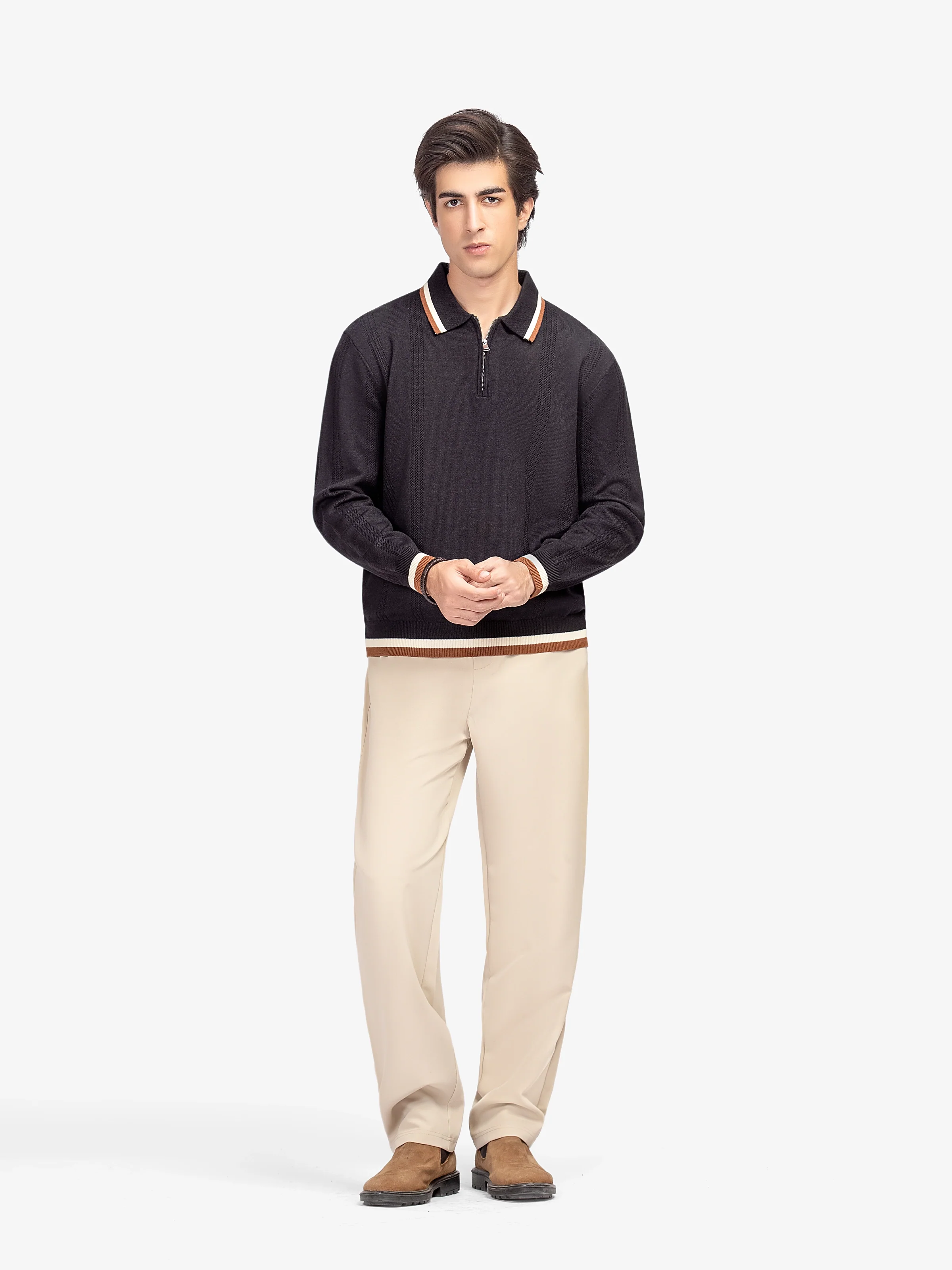 Men's Black Sweater - EMTSWT5-018 - Image 3