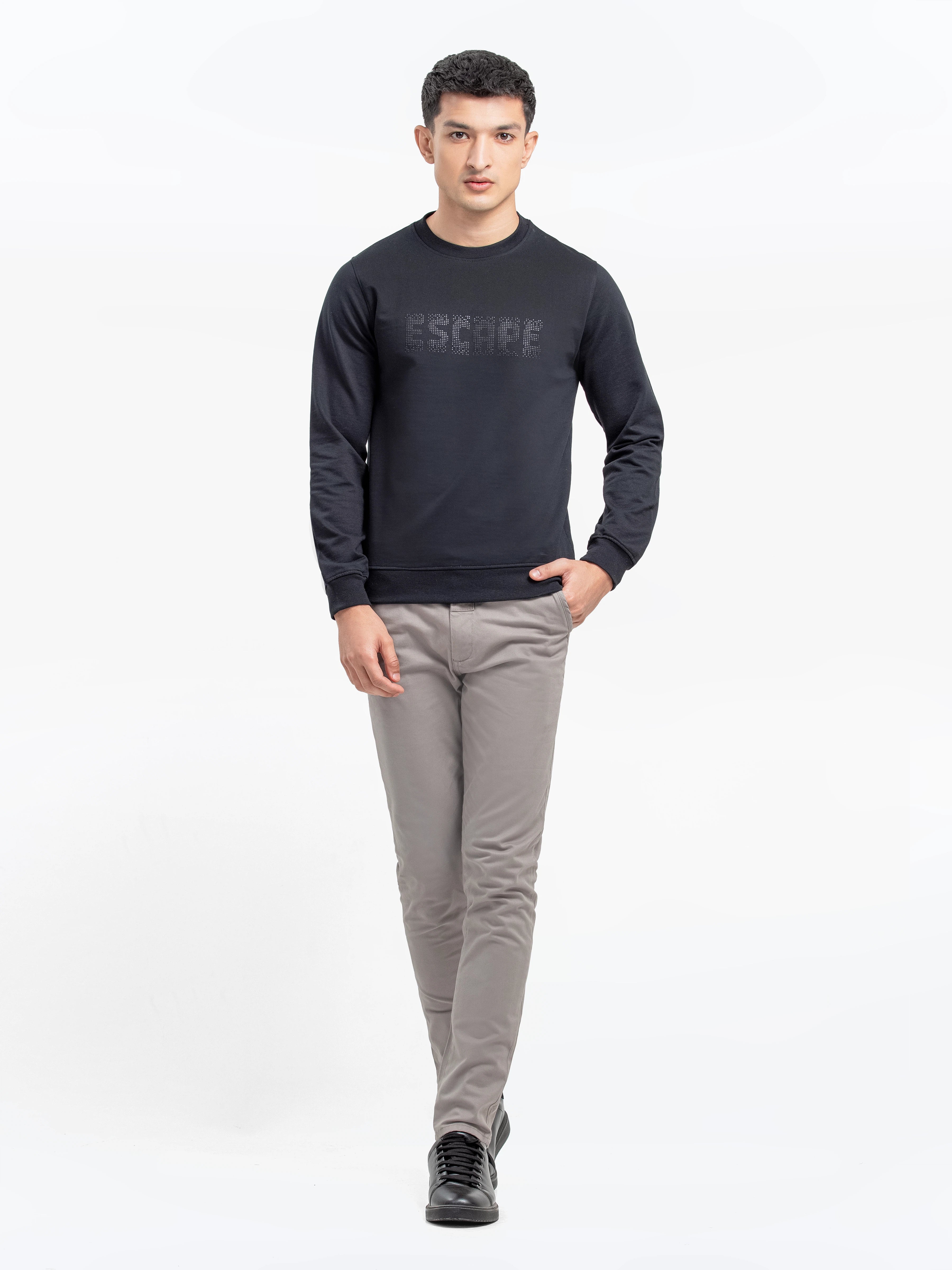 Men's Black Sweatshirt - EMTSS24-001 - Image 2