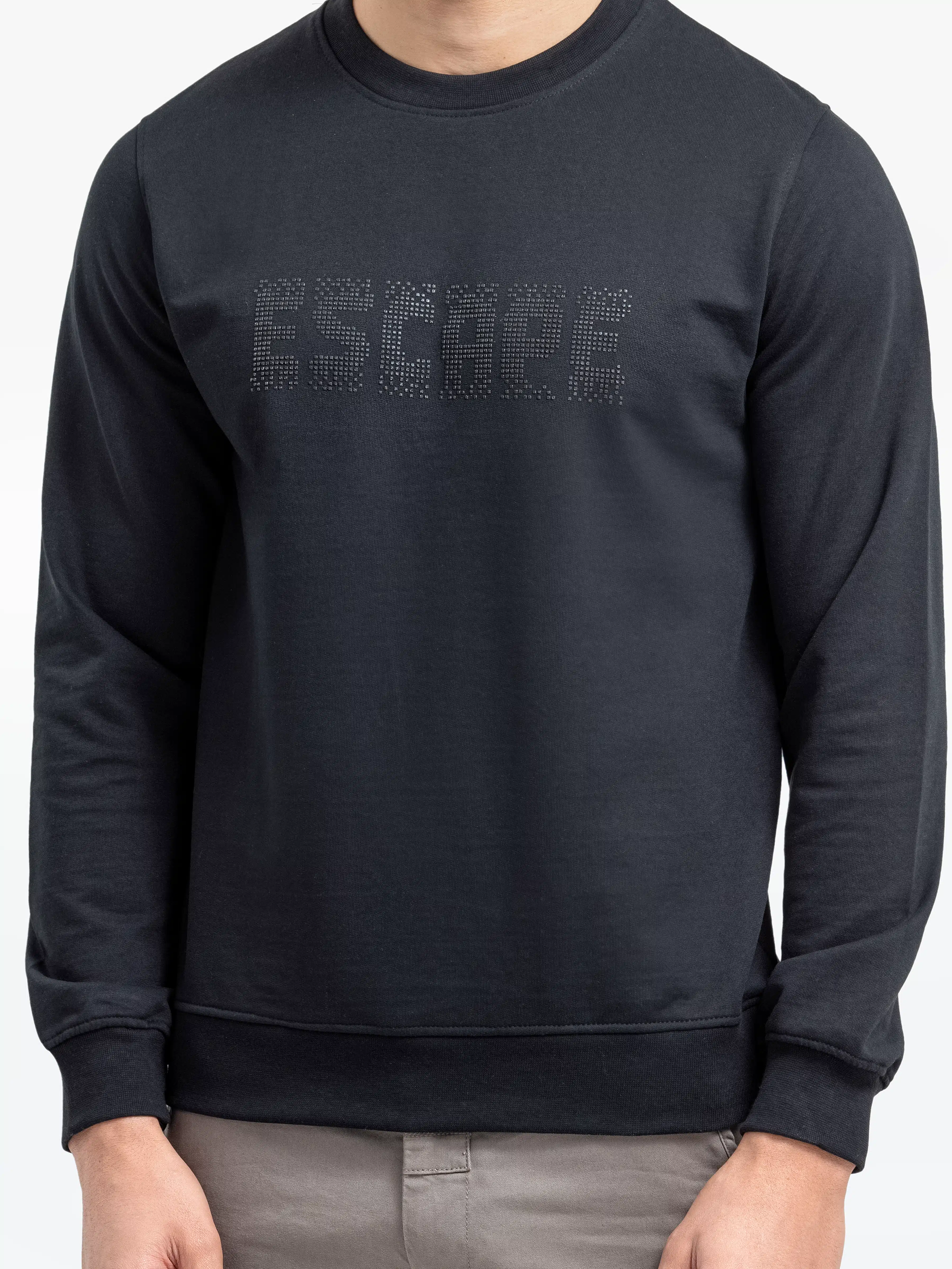 Men's Black Sweatshirt - EMTSS24-001 - Image 3
