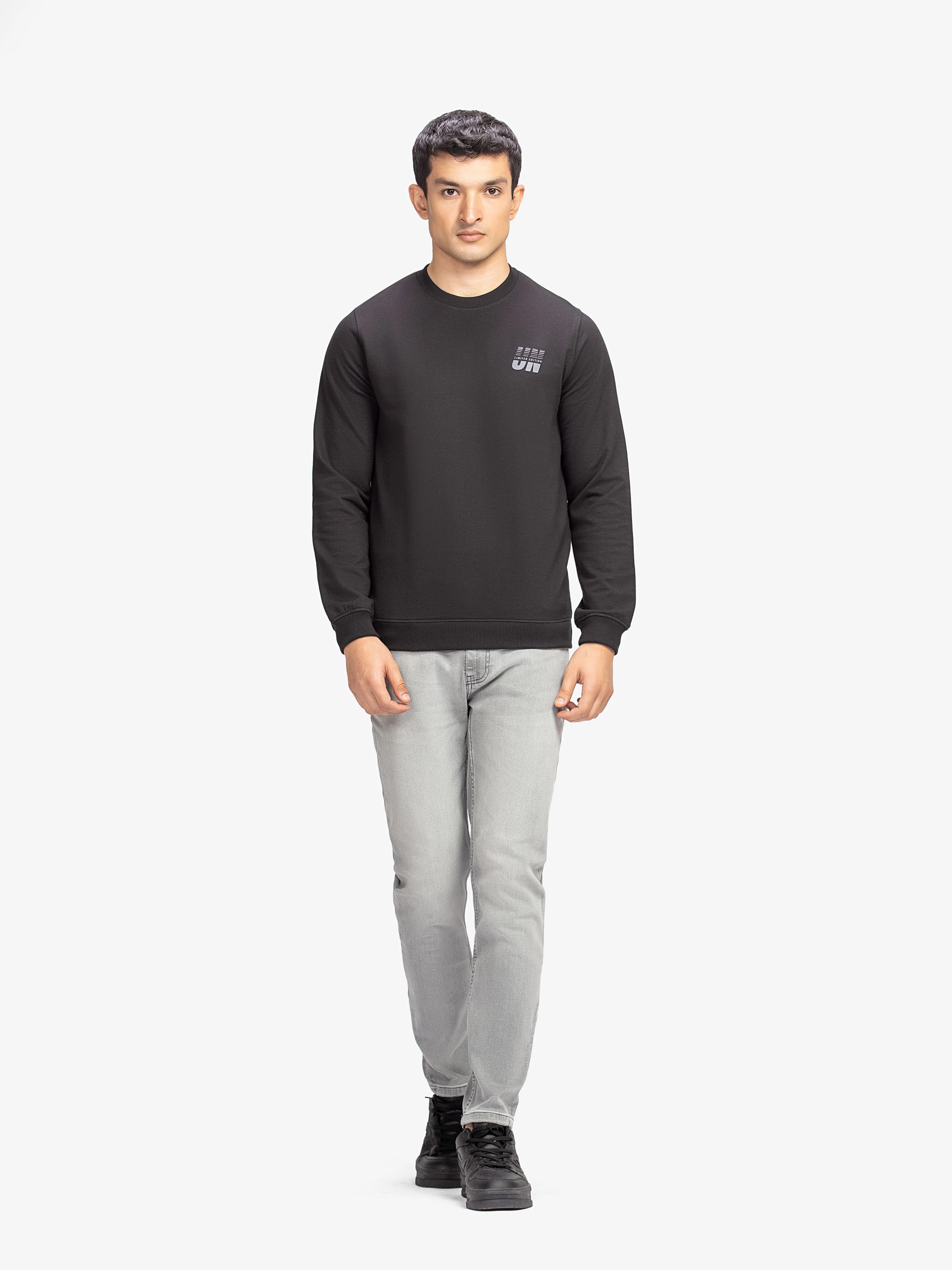 Men's Black Sweatshirt - EMTSS5-006 - Image 3