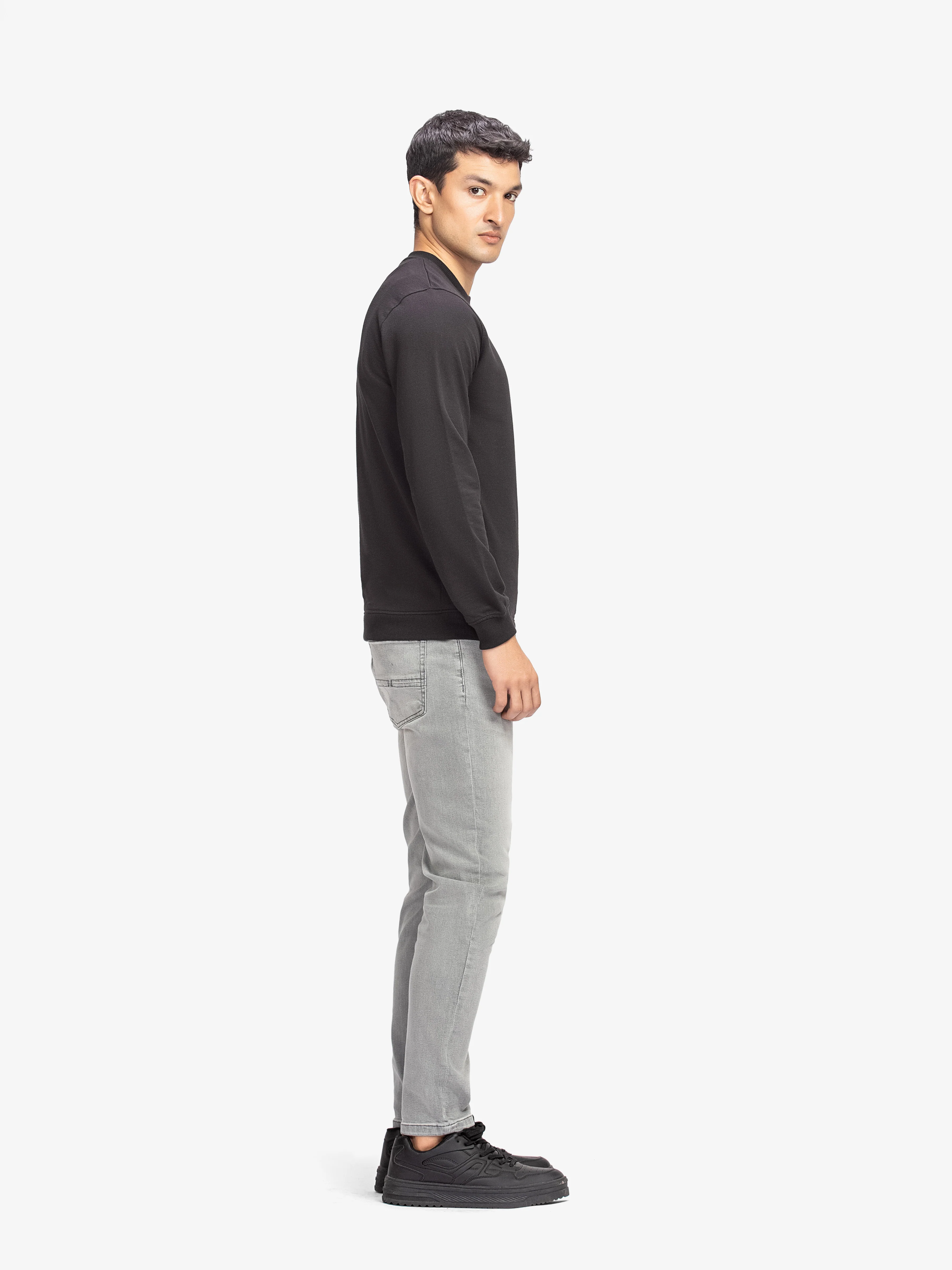 Men's Black Sweatshirt - EMTSS5-006 - Image 4