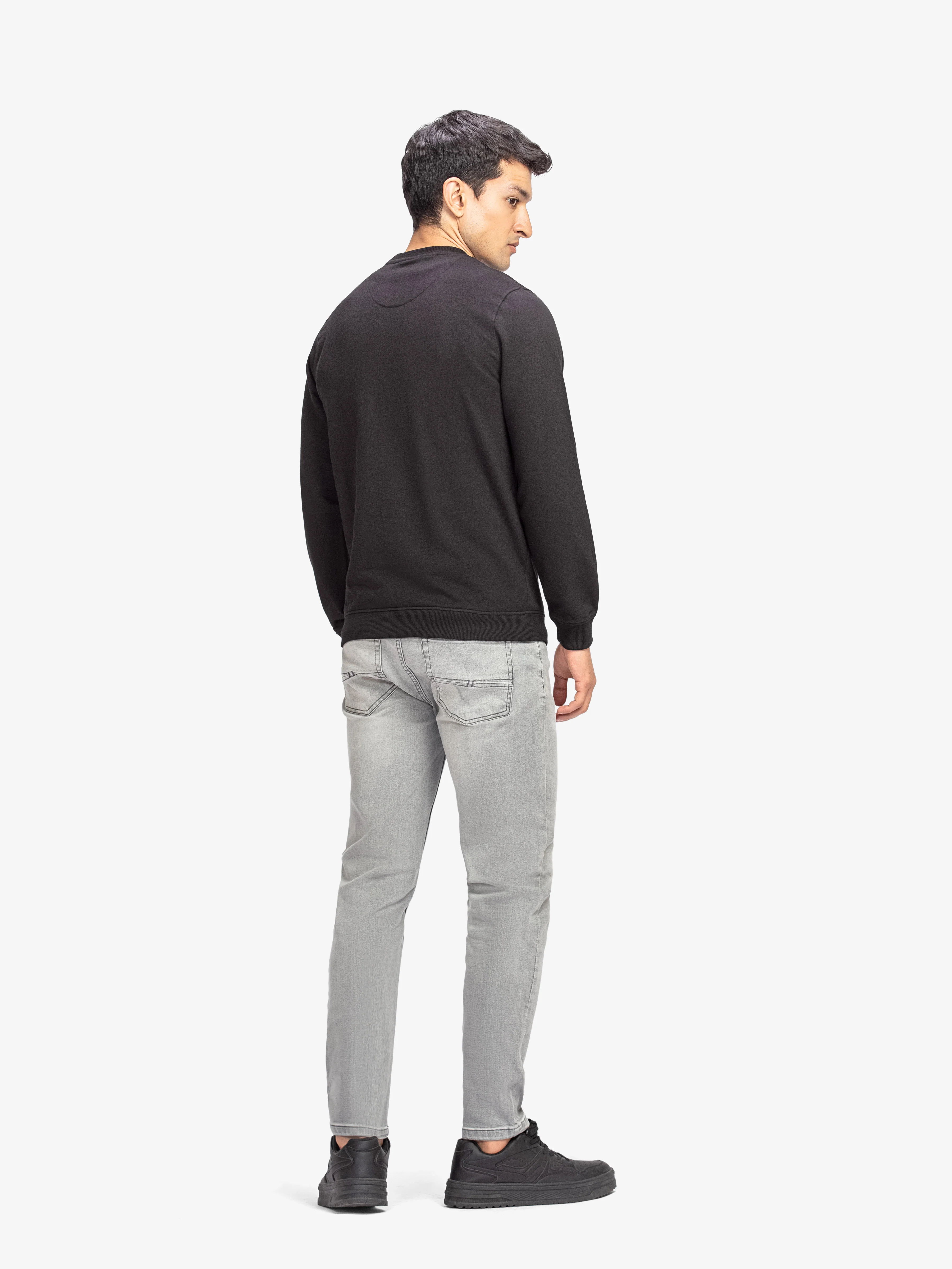 Men's Black Sweatshirt - EMTSS5-006 - Image 5