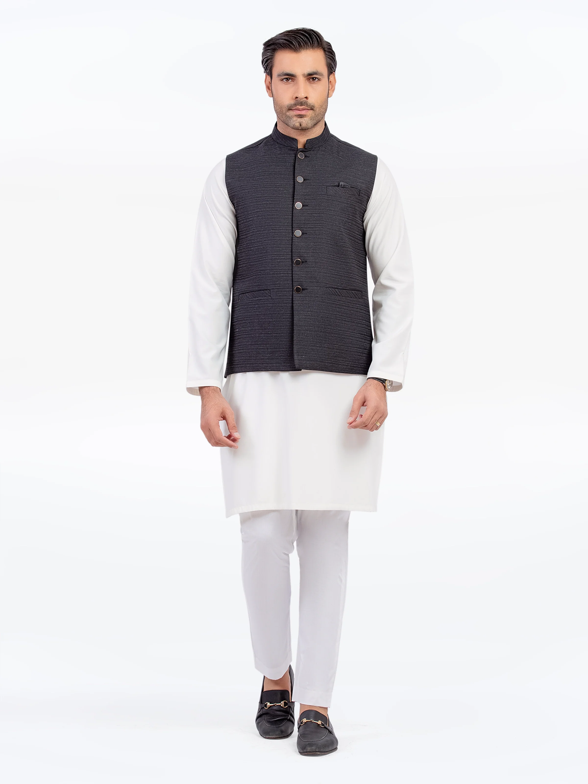 Men's Black Waist Coat - EMTWC5-35956 - Image 2