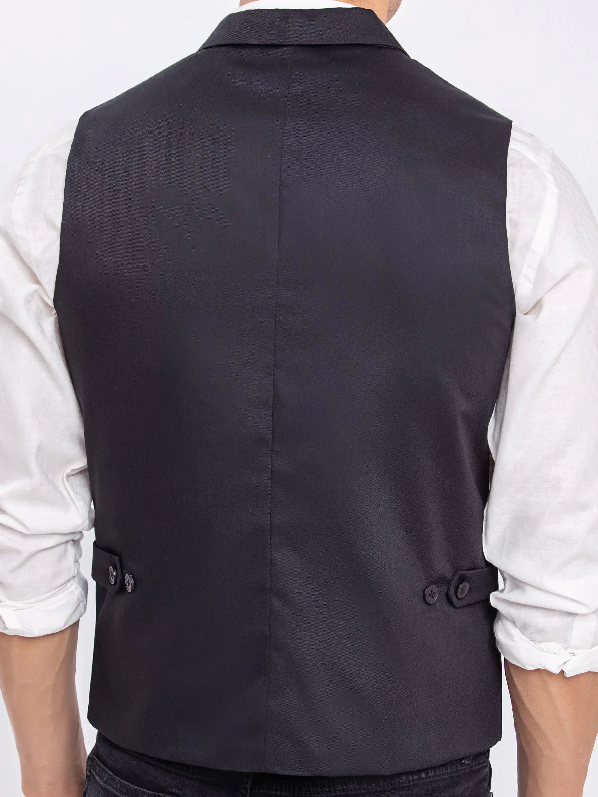 Men's Black Waist Coat - EMTWCF24-35906 - Image 5