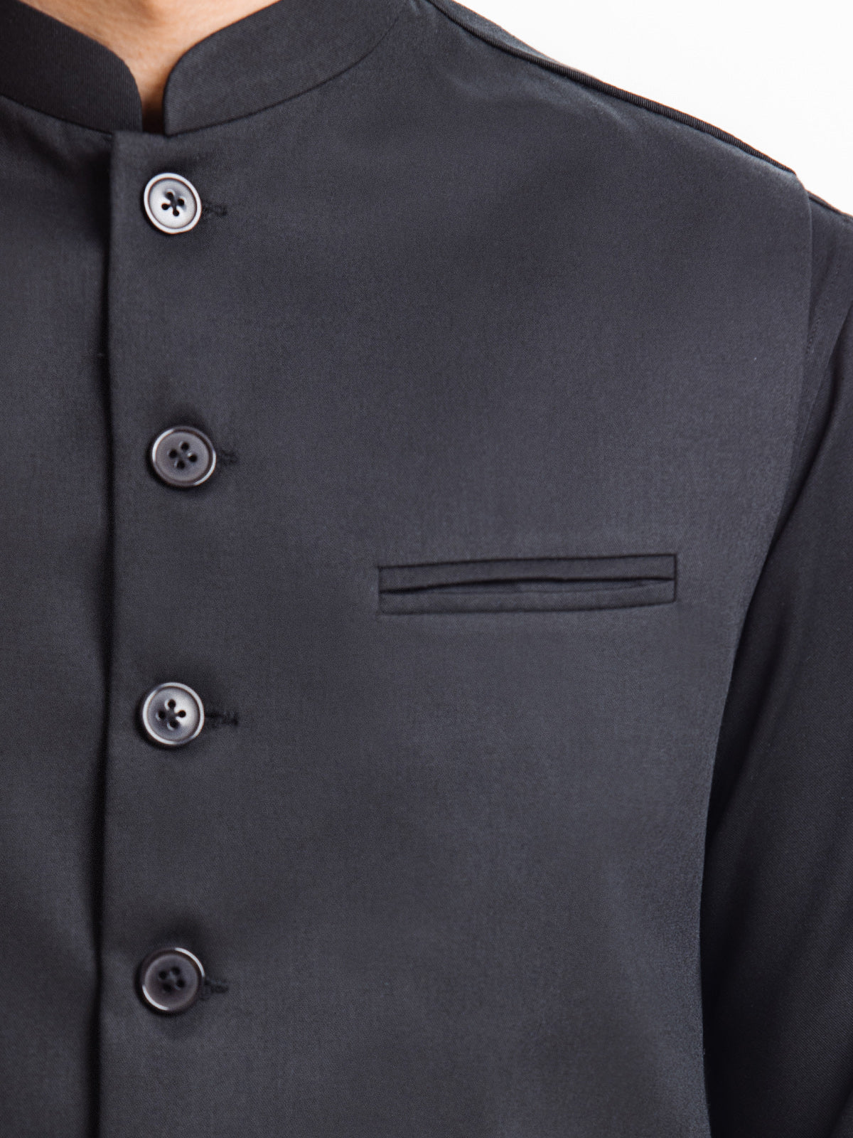 Men's Black Waist Coat  - EMTWCP24-35901 - Image 5