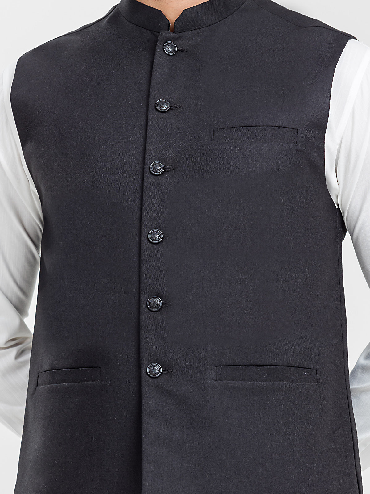Men's Black Waist Coat - EMTWCP24-35926 - Image 3