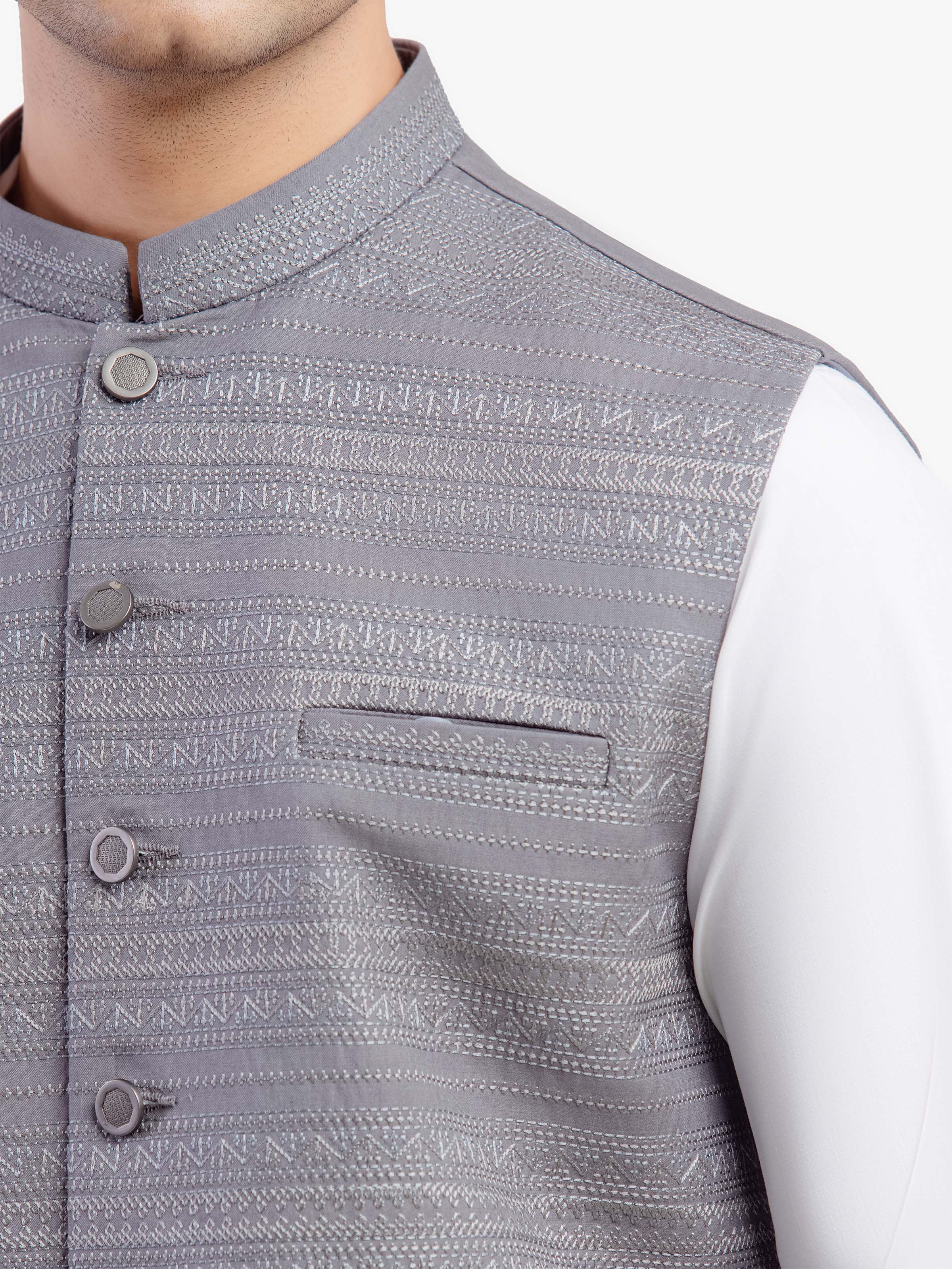 Men's Black Waist Coat - EMTWCP5-35975 - Image 3