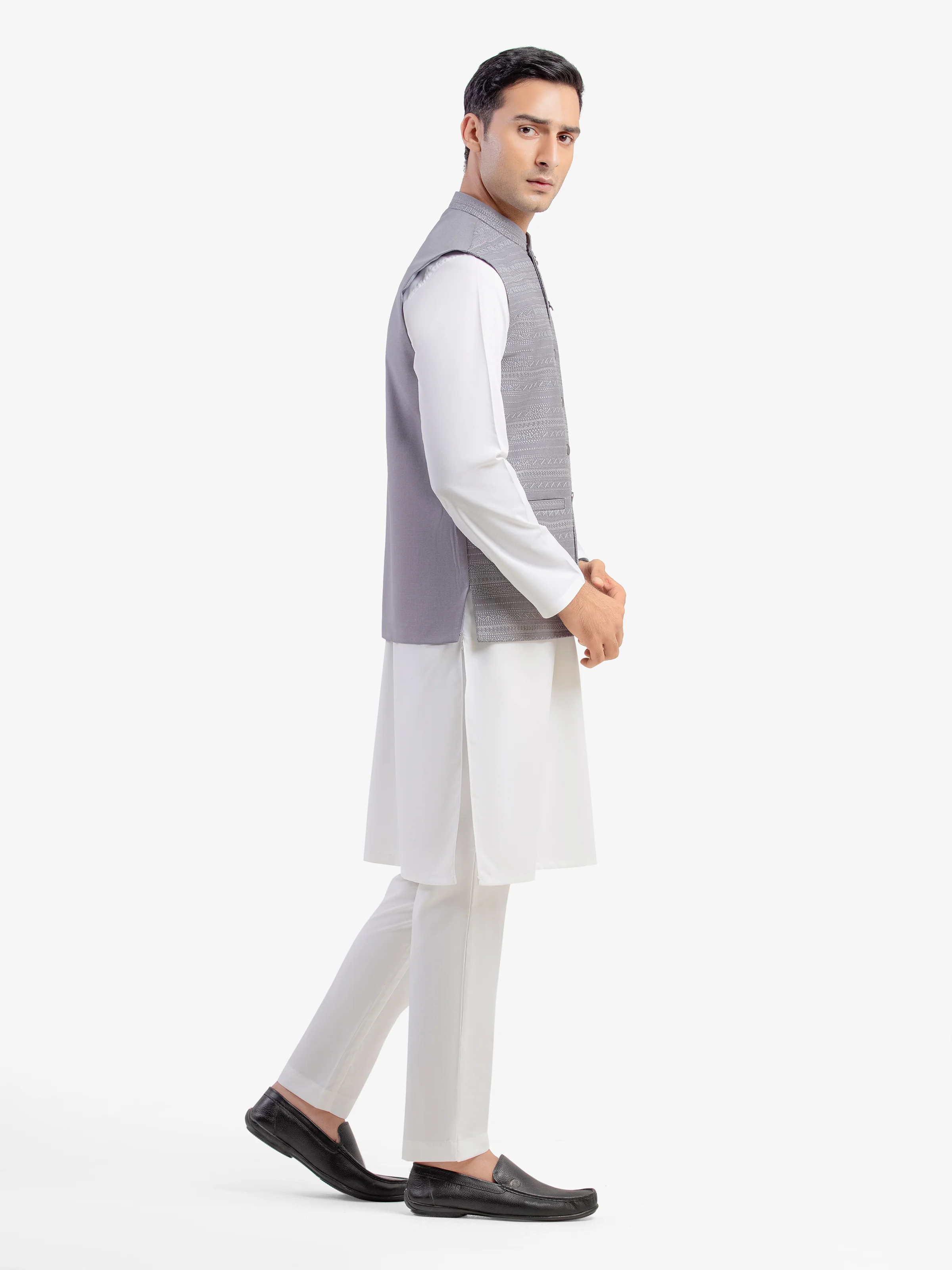 Men's Black Waist Coat - EMTWCP5-35975 - Image 4
