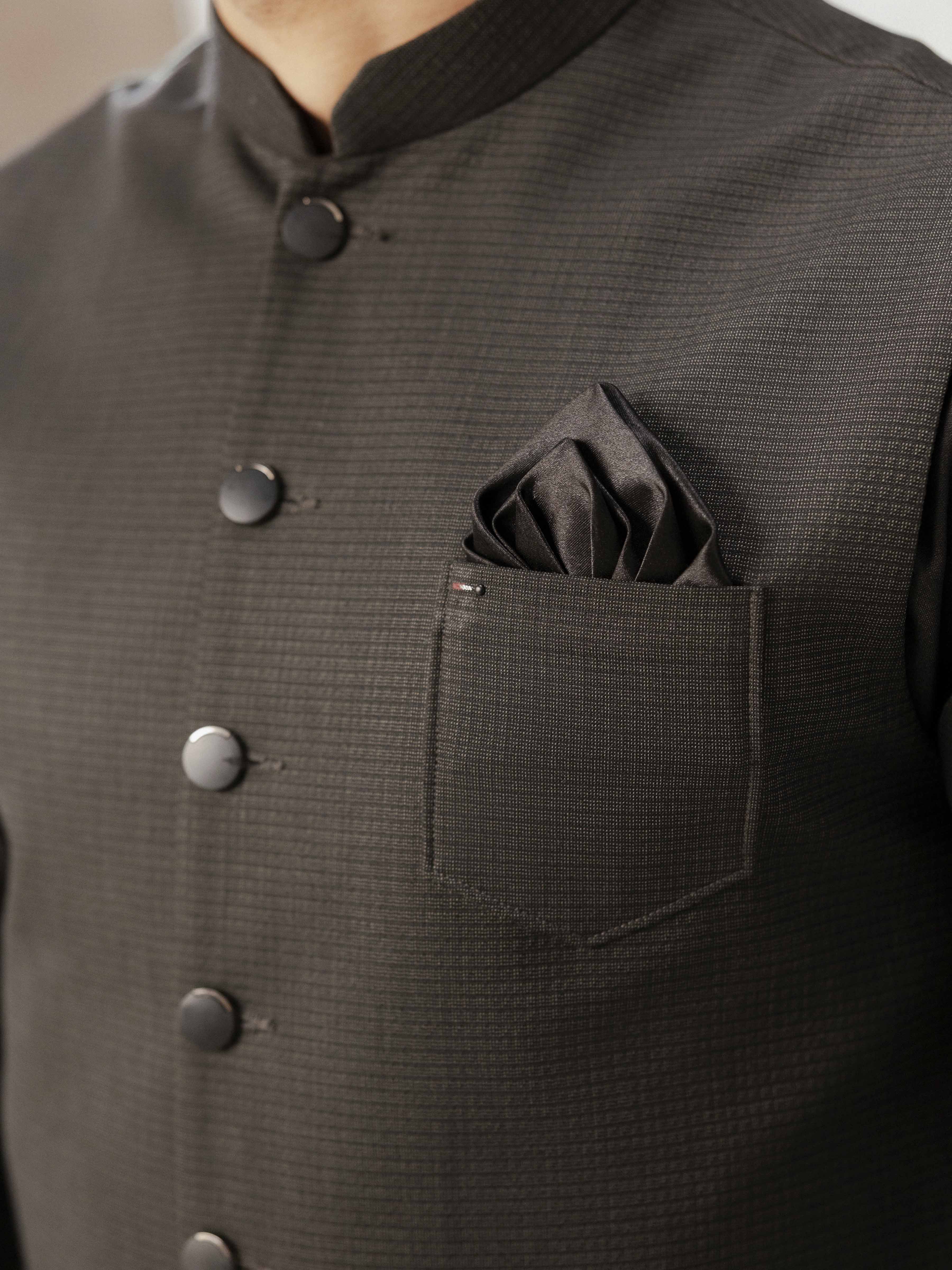 Men's Black Waist Coat - EMTWCP5-35986 - Image 4