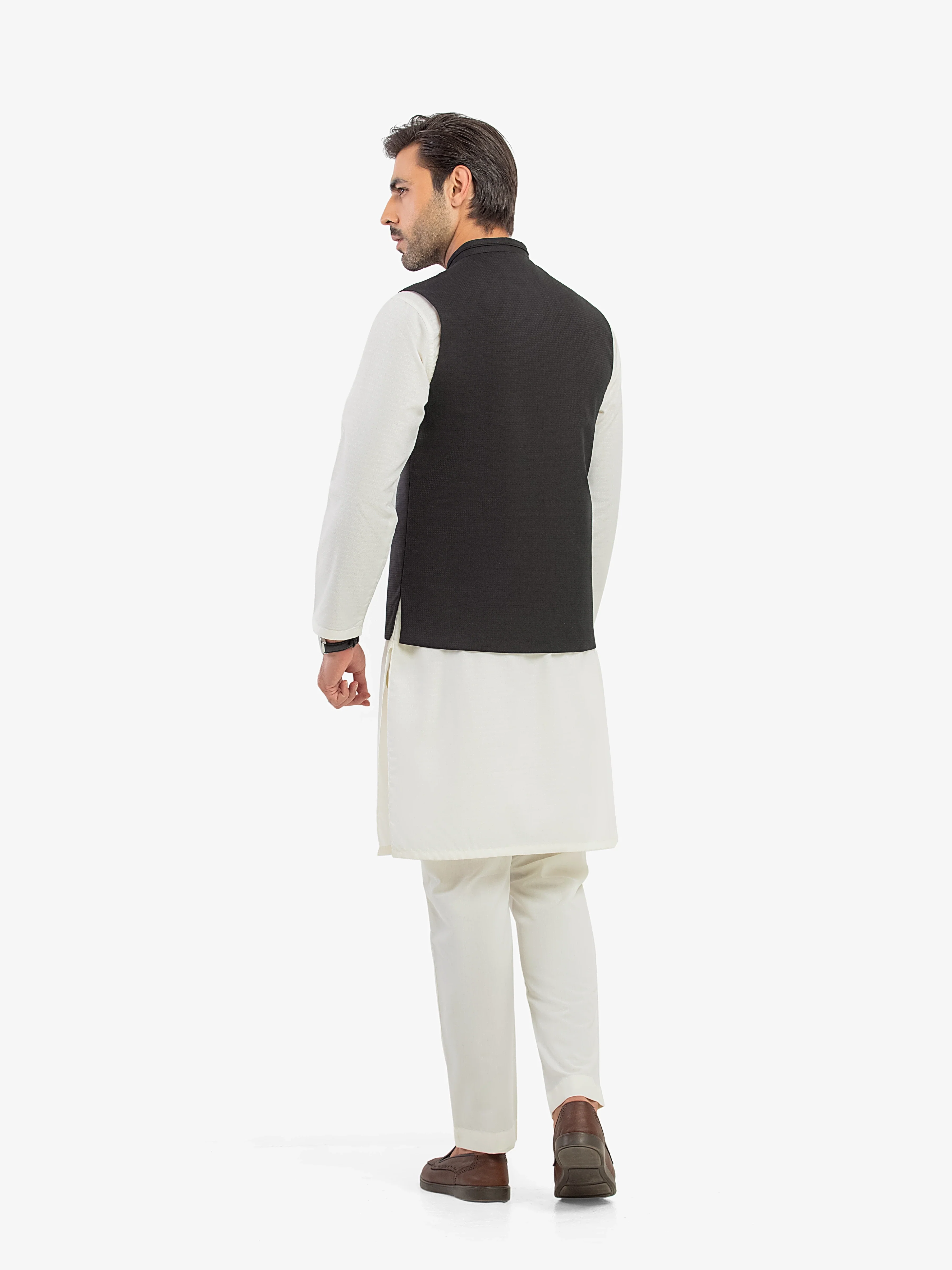 Men's Black Waist Coat - EMTWCP5-35998 - Image 4