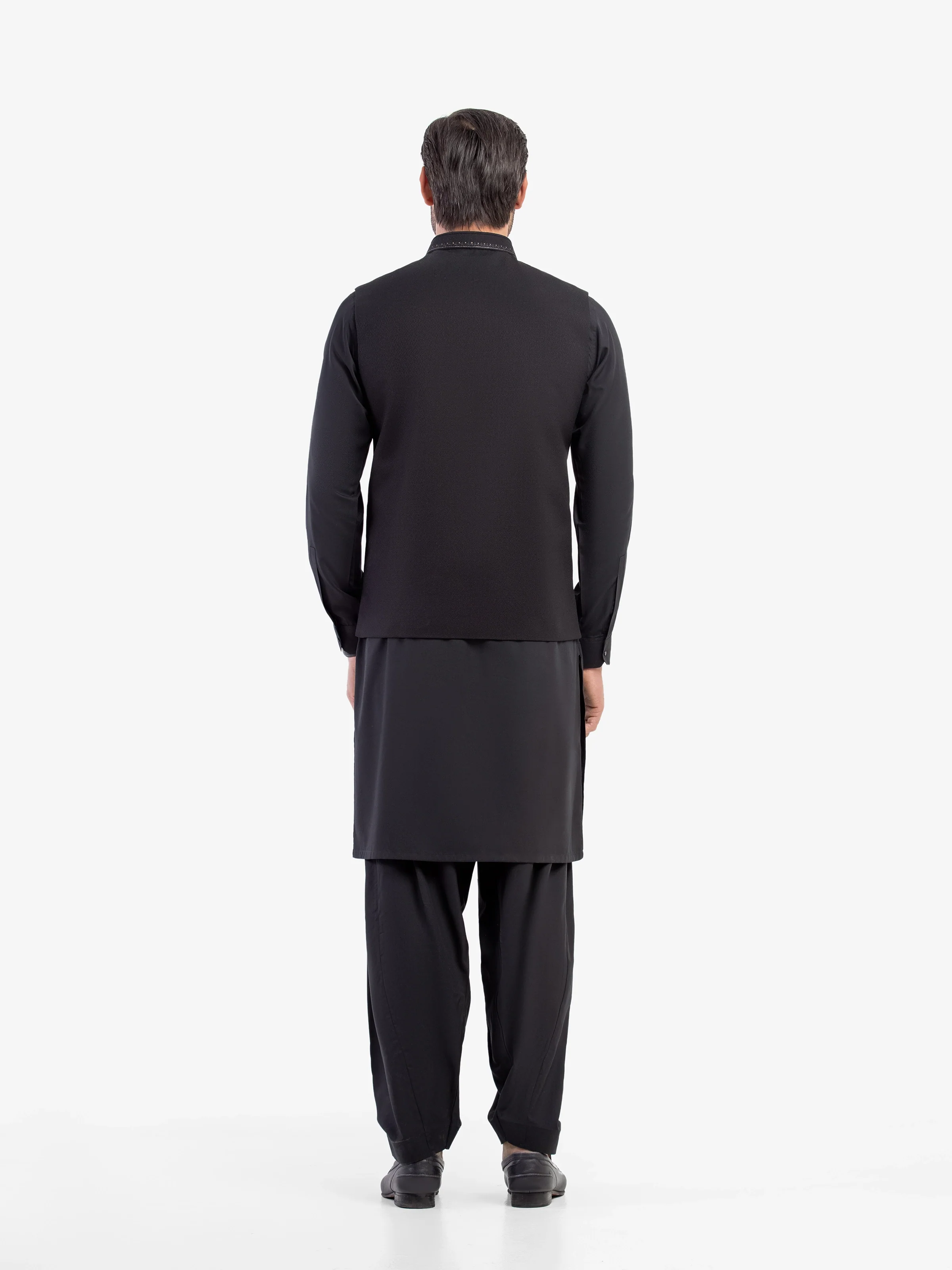 Men's Black Waist Coat Suit - ECMTWCS5-031 - Image 5