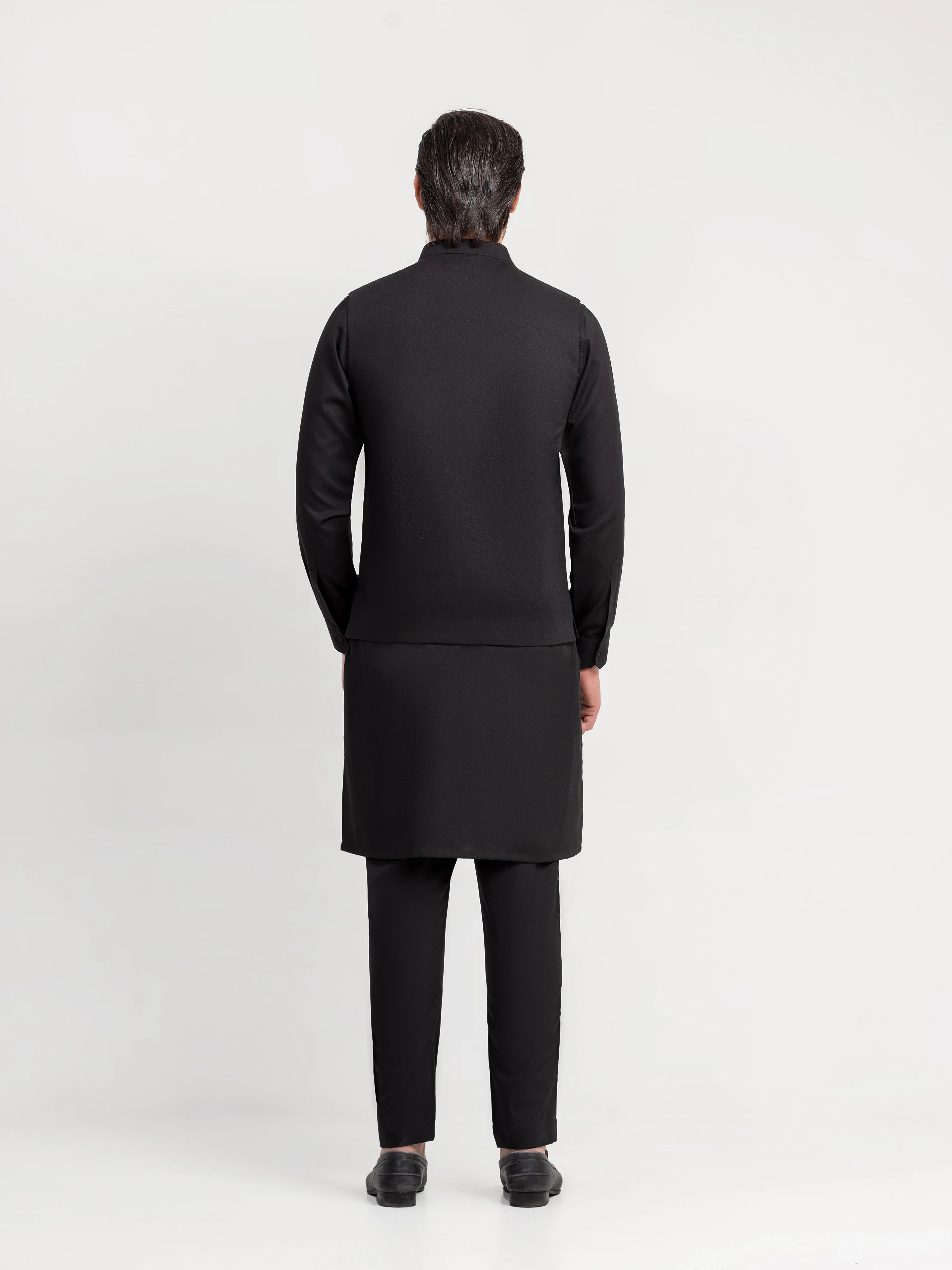 Men's Black Waist Coat Suit - ECMTWCS5-033 - Image 5