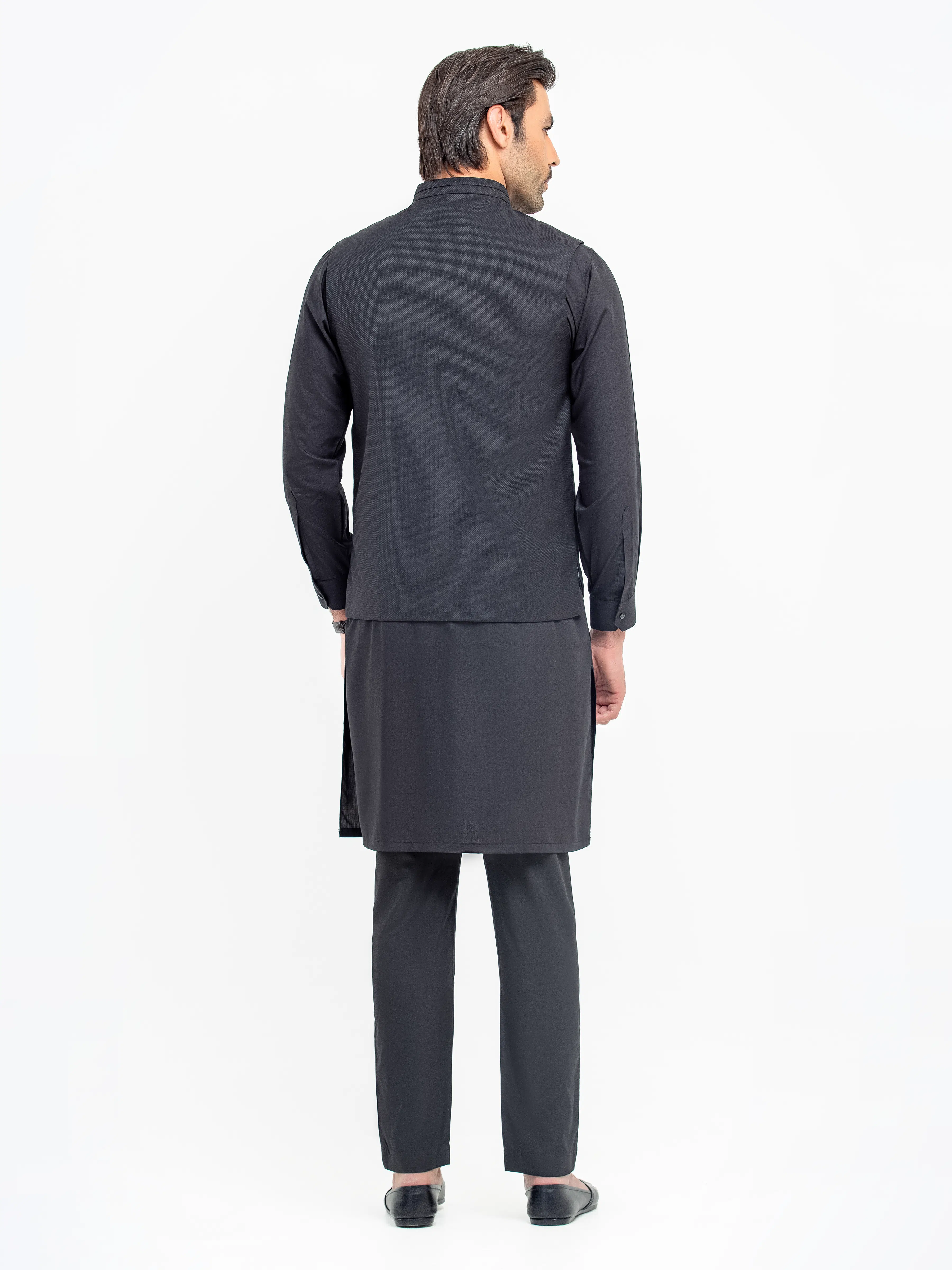 Men's Black Waist Coat Suit - EMTWCS5-009 - Image 5