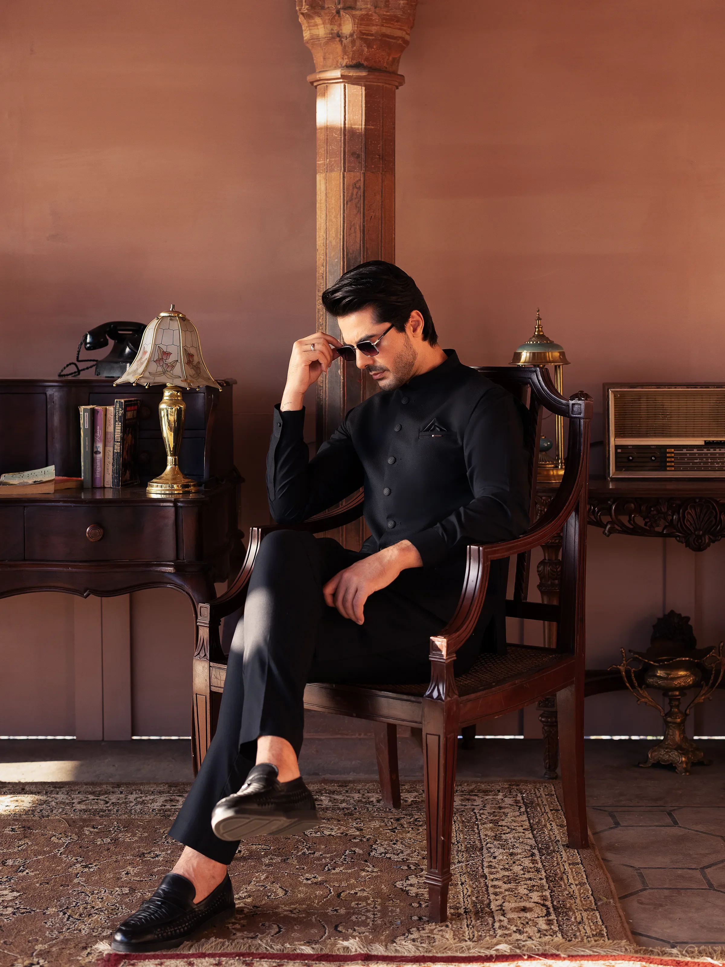 Men's Black Waist Coat Suit - EMTWCS5-010 - Image 3