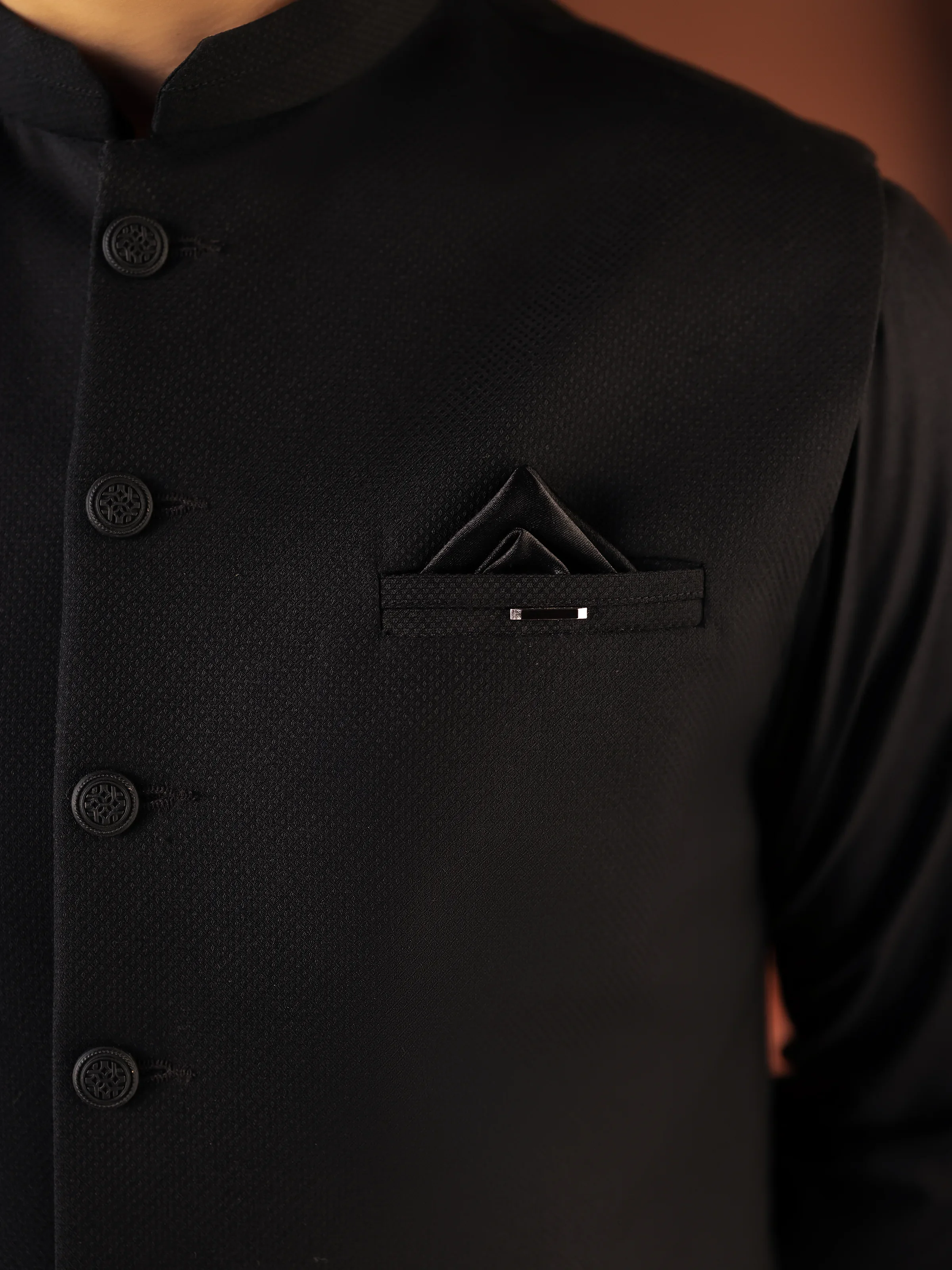 Men's Black Waist Coat Suit - EMTWCS5-010 - Image 6