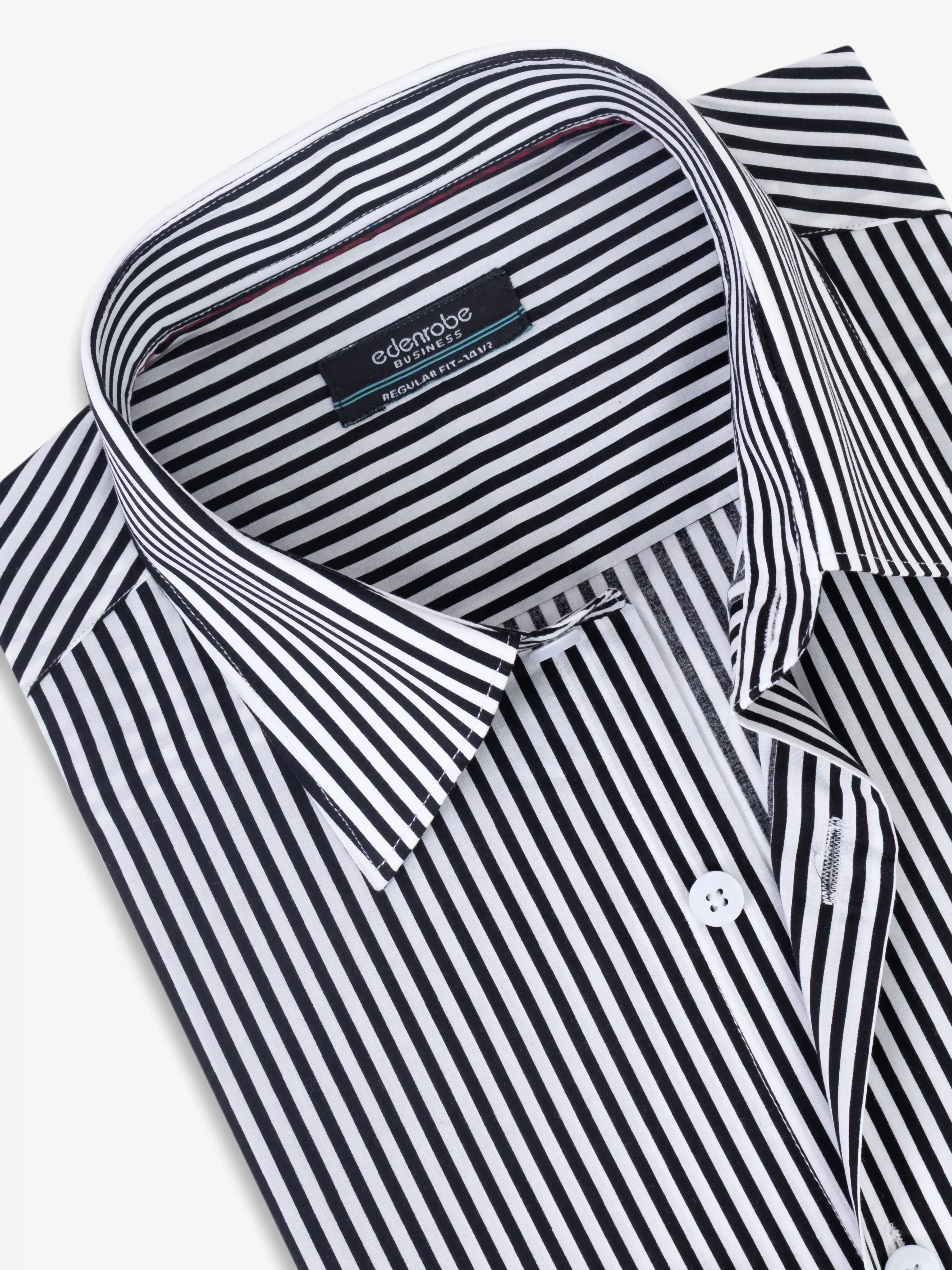 Men's Black & White Shirt - EMTSB6-226 - Image 2