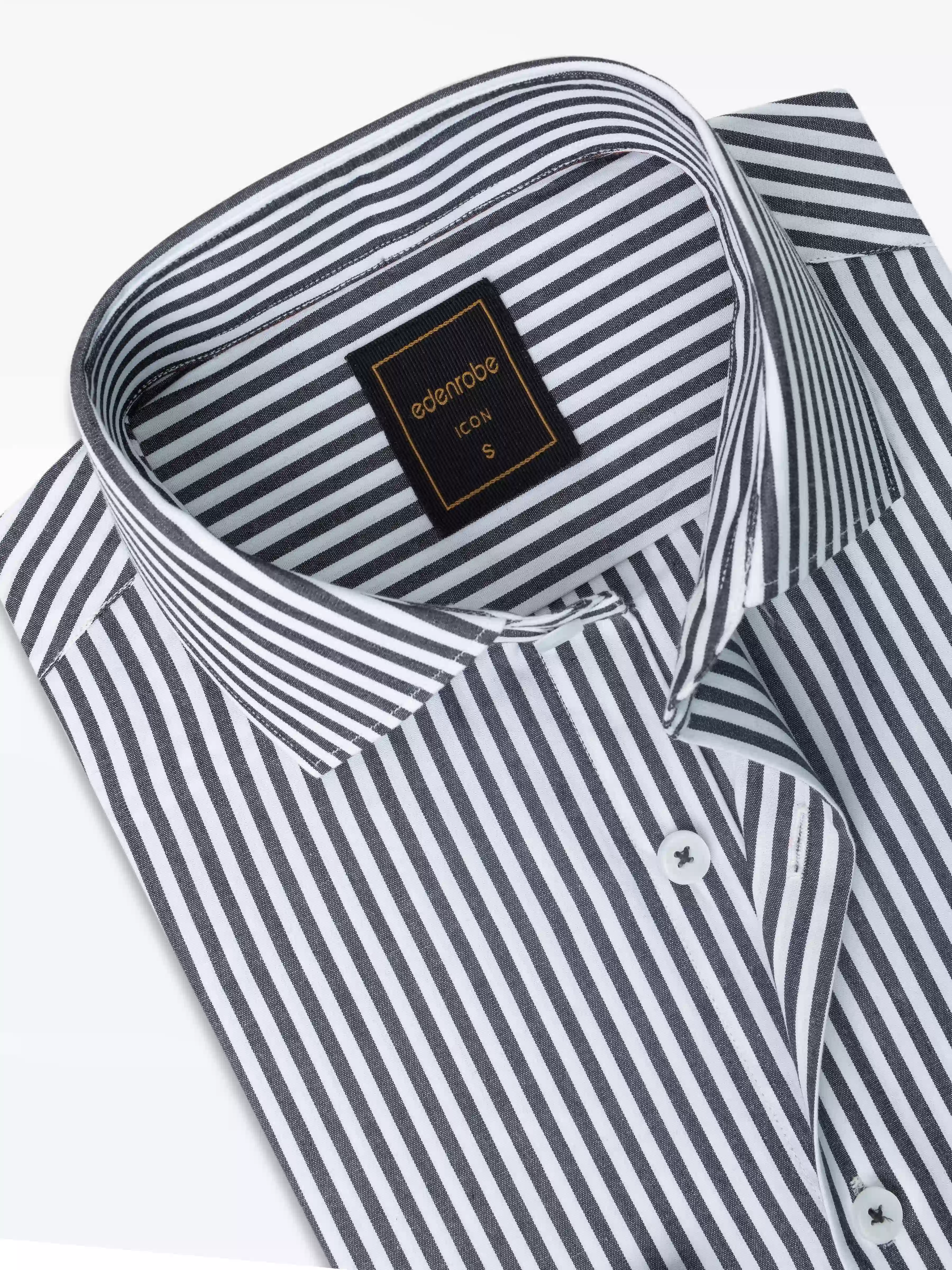 Men's Black & White Shirt - EMTSI24-50725 - Image 2