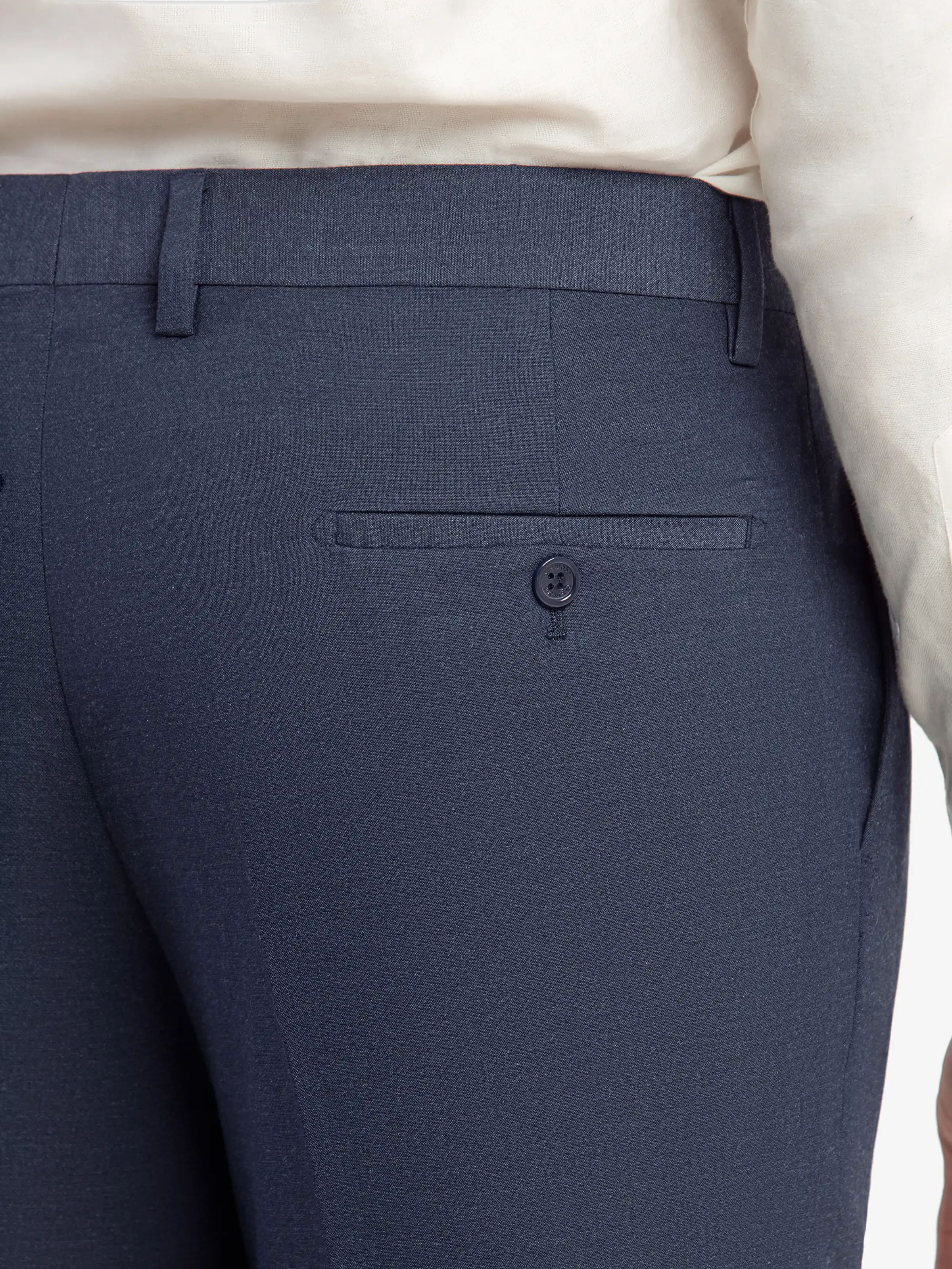 Men's Blue Formal Pant - EMBPF5-15279 - Image 5