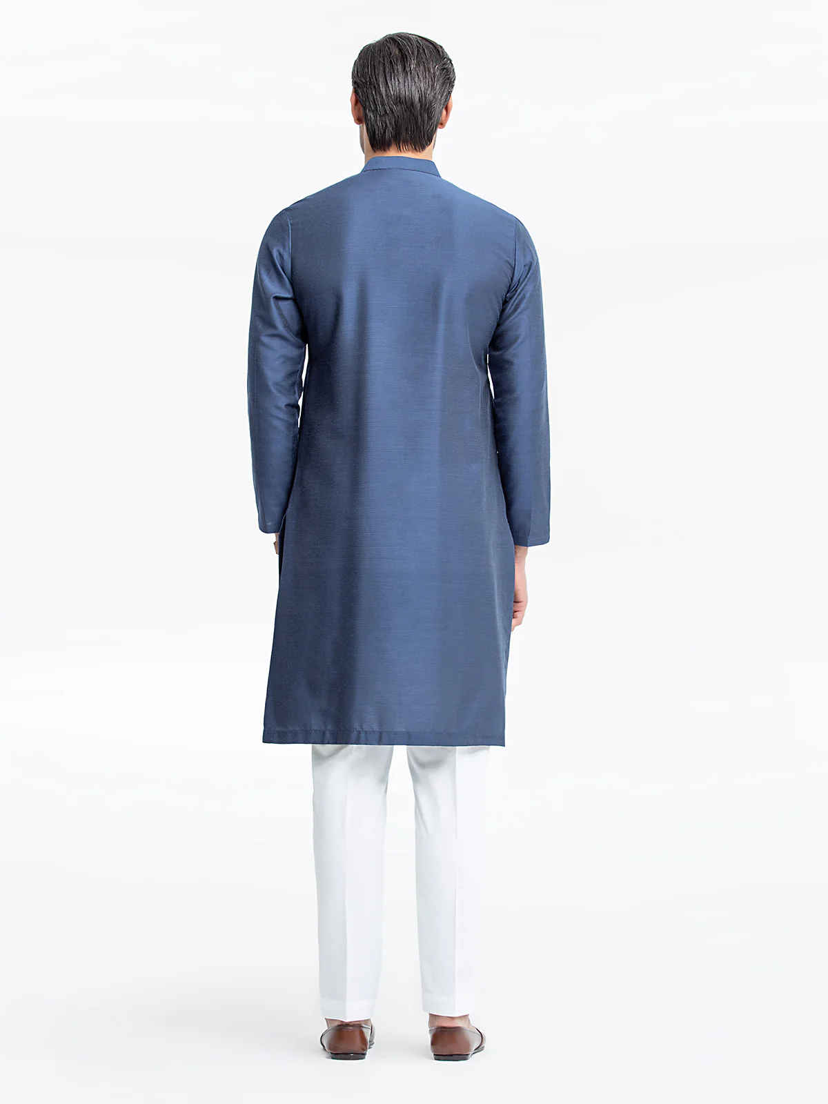 Men's Blue Kurta - EMTKC24-117 - Image 5