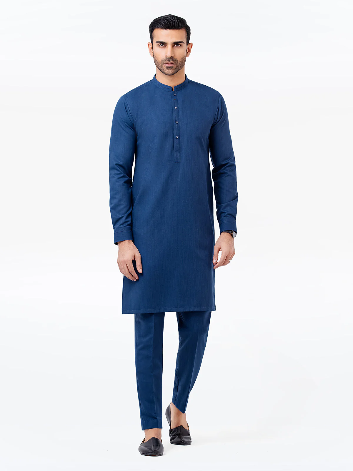 Men's Blue Kurta Pajama - EMTSW23-99400 - Image 2
