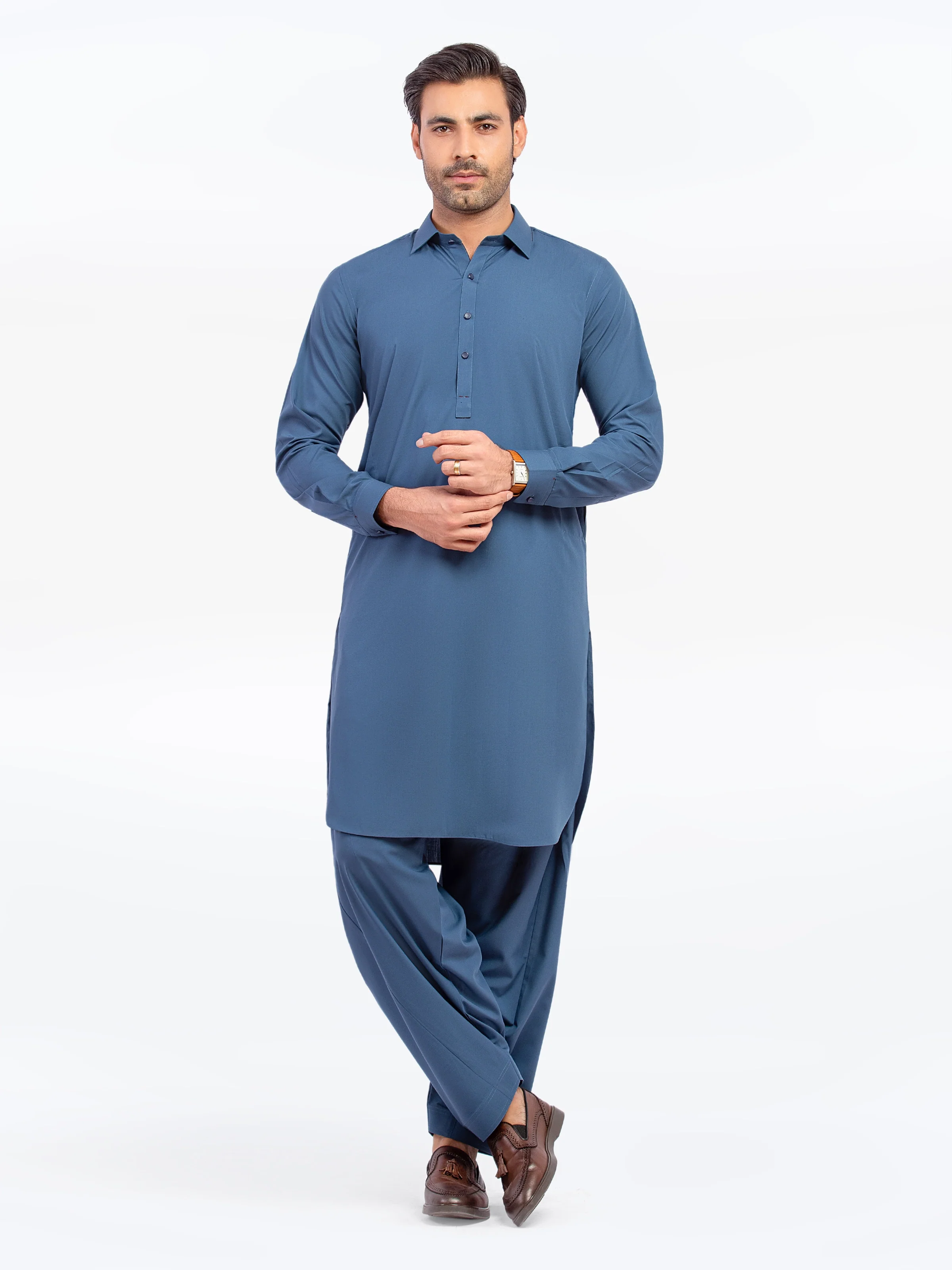 Men's Blue Shalwar Kameez - EMTKST5-99570