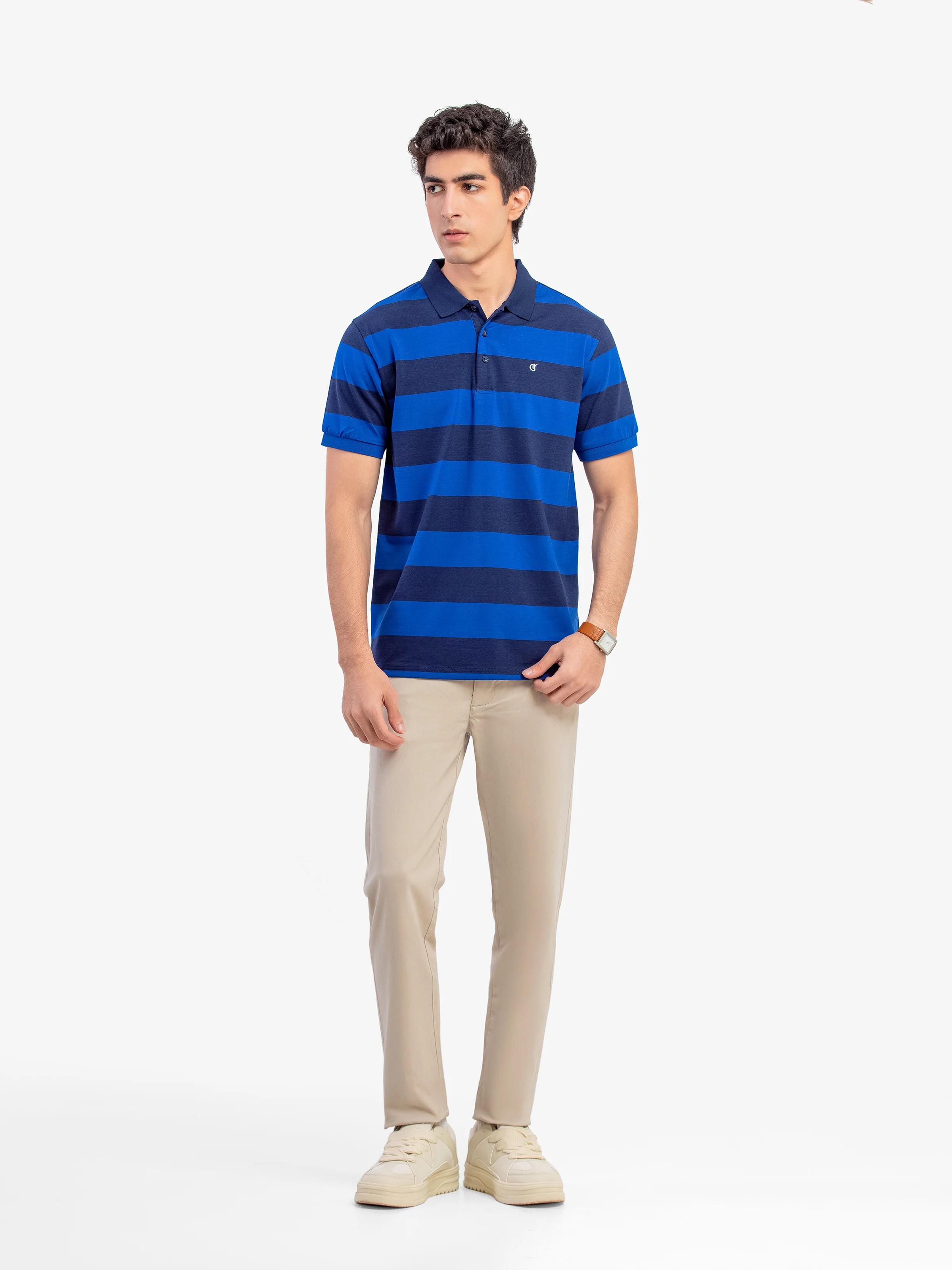 Men's Blue & Navy Polo Shirt - EMTPS5-106 - Image 2