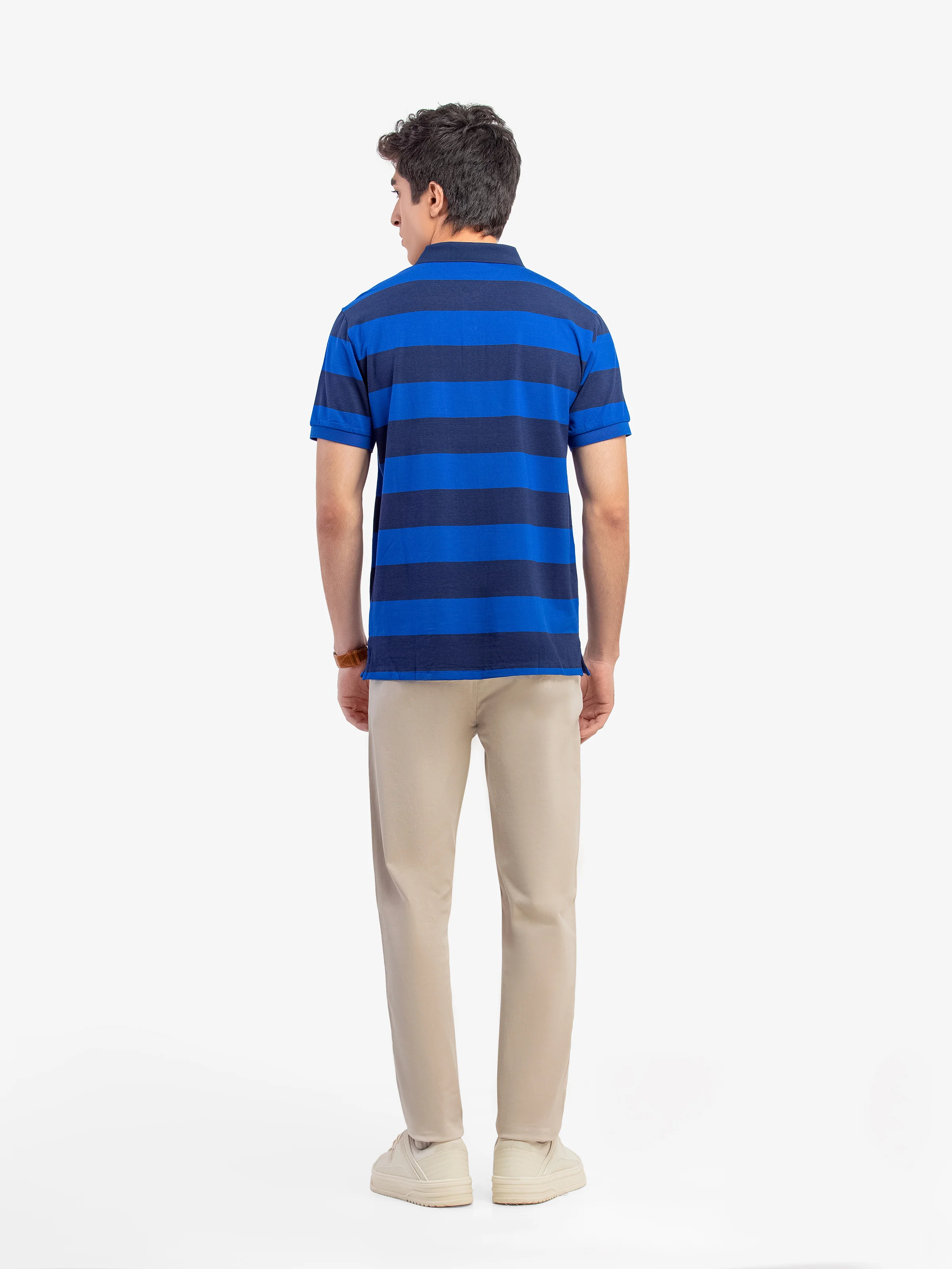 Men's Blue & Navy Polo Shirt - EMTPS5-106 - Image 5