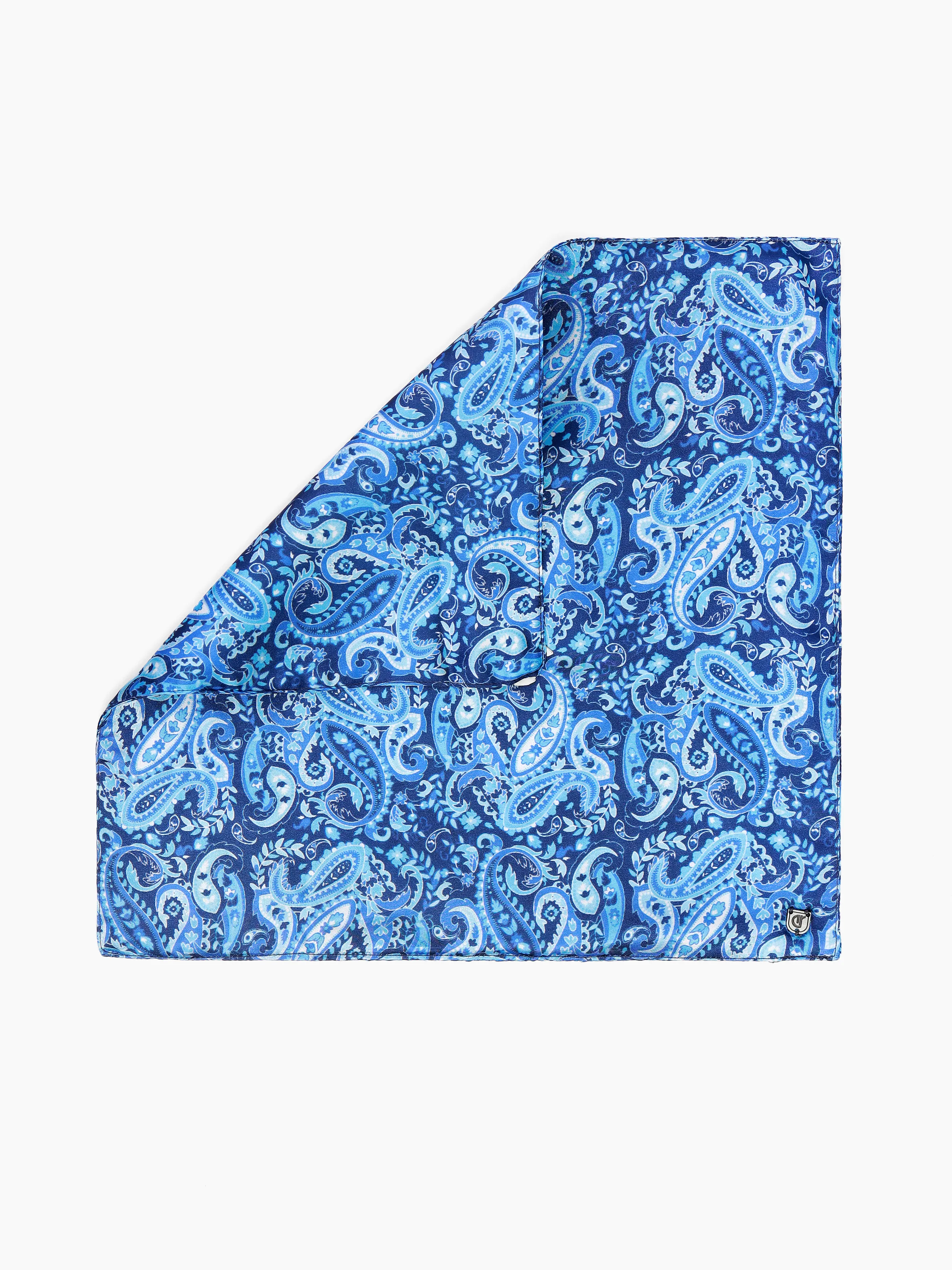 Men's Blue Pocket Square - EAMPS5-005 - Image 2