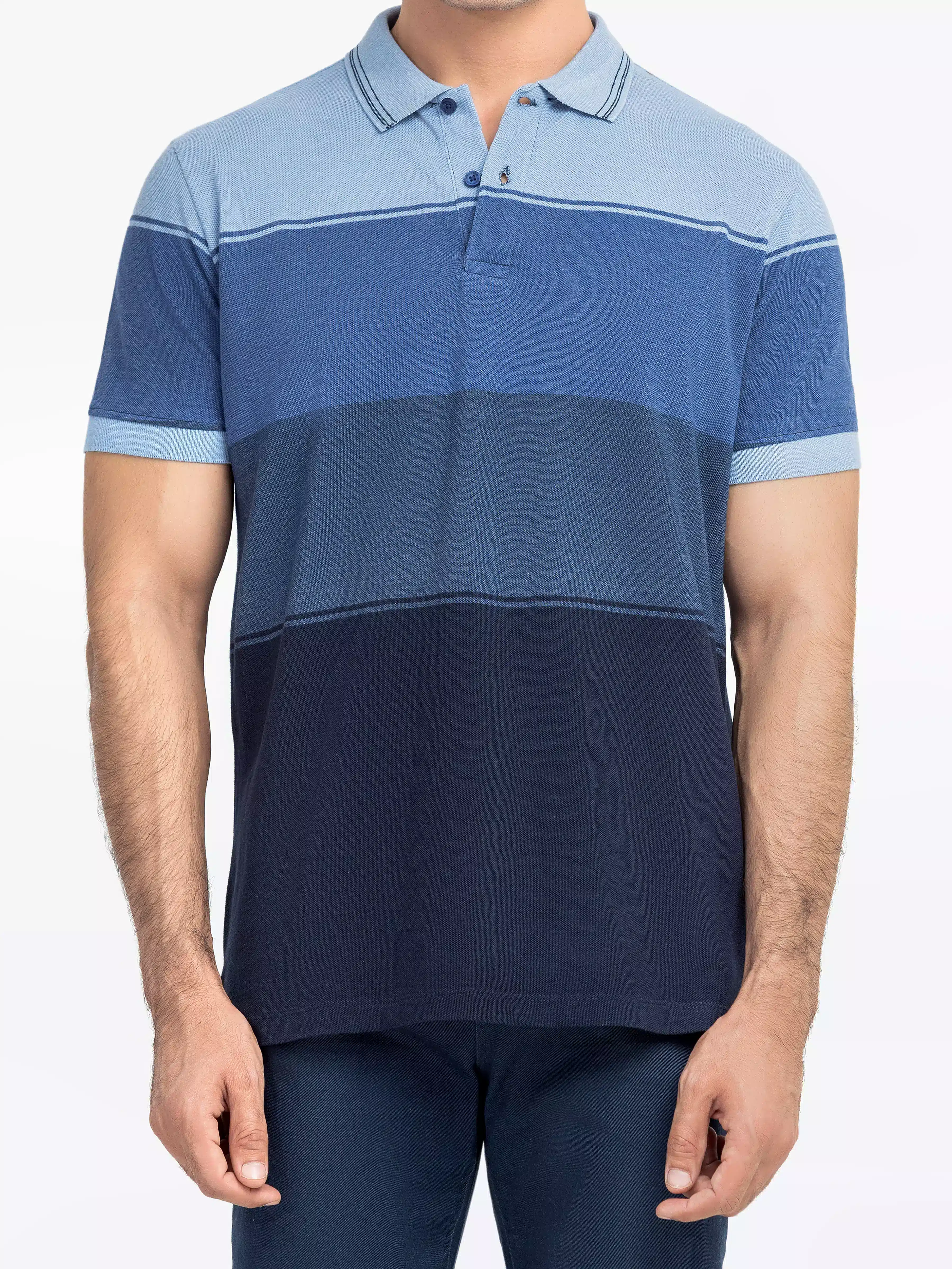 Men's Blue Polo Shirt - EMTPS24-007 - Image 3