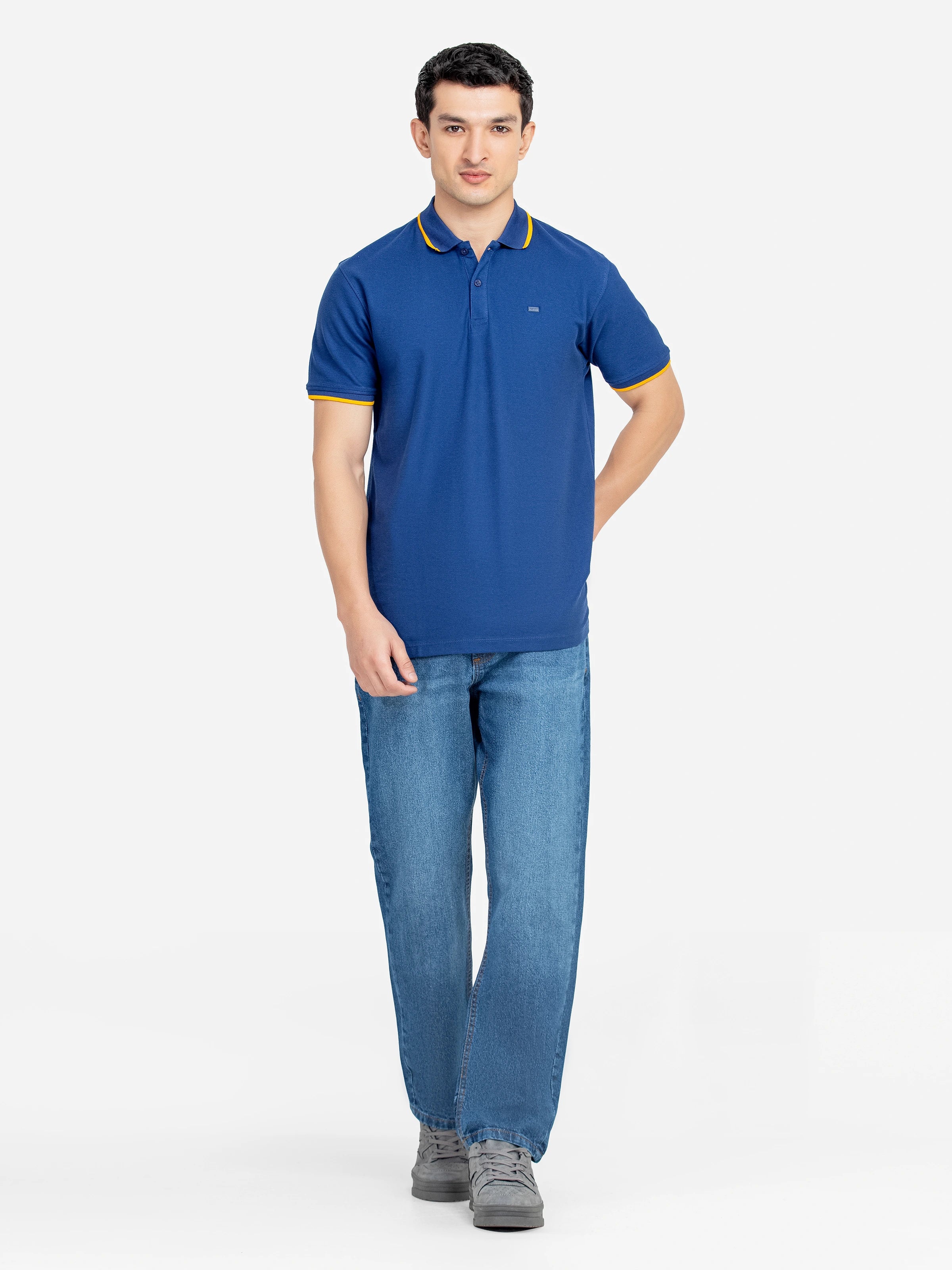 Men's Blue Polo Shirt - EMTPS5-005 - Image 2