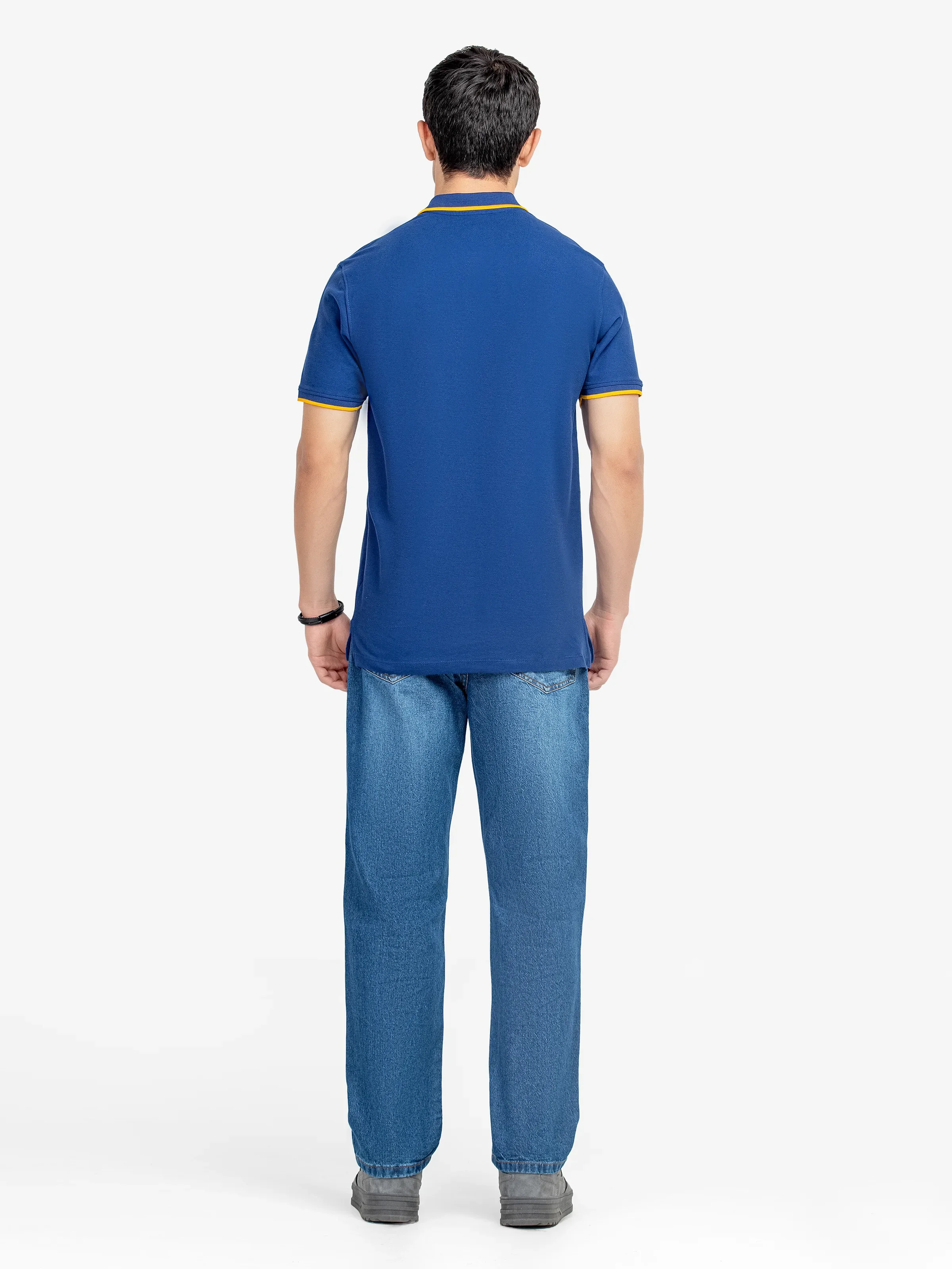 Men's Blue Polo Shirt - EMTPS5-005 - Image 5