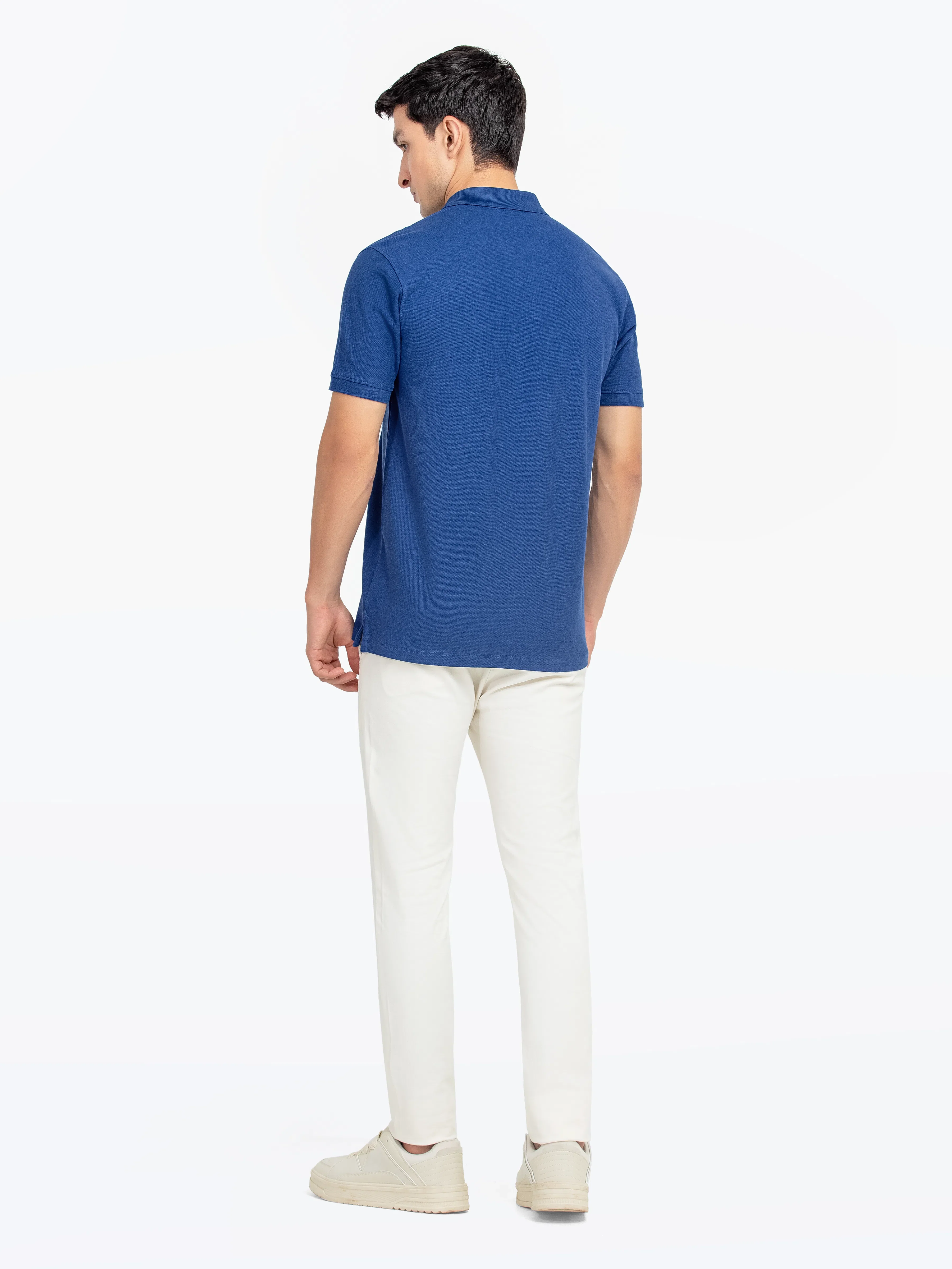 Men's Blue Polo Shirt - EMTPS5-049 - Image 5