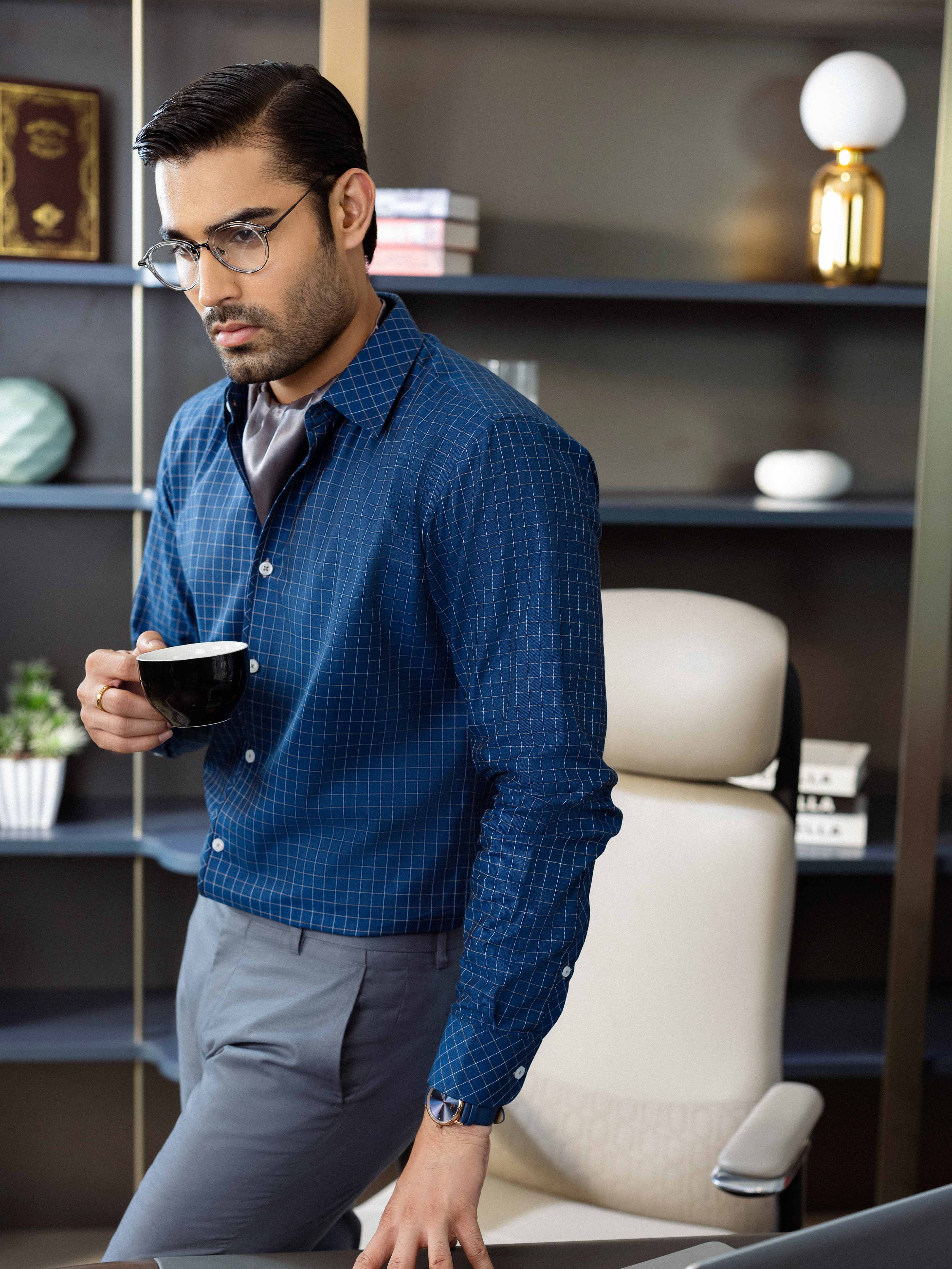 Men's Blue Shirt - EMTSB5-176 - Image 2