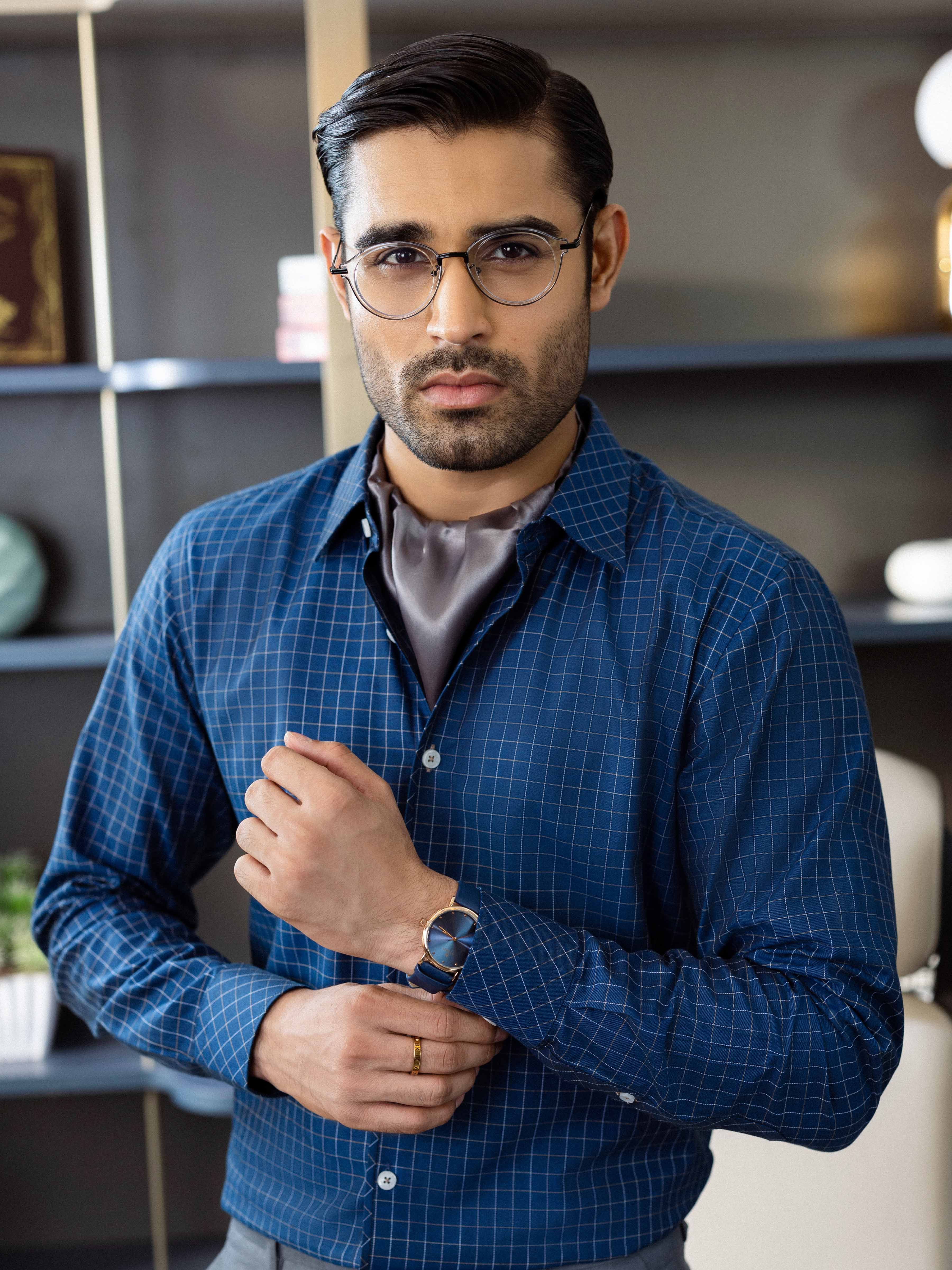 Men's Blue Shirt - EMTSB5-176 - Image 3