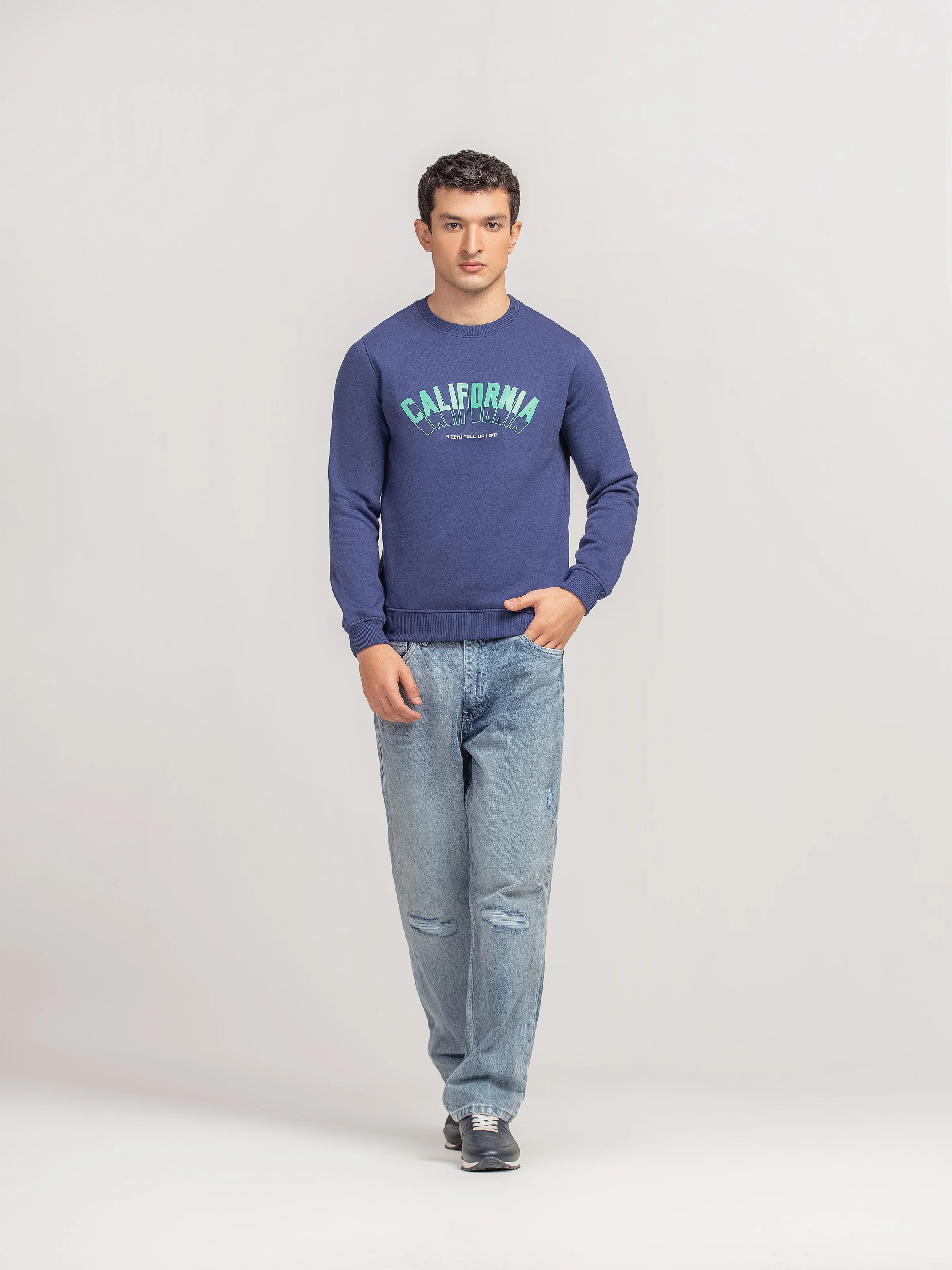 Men's Blue Sweatshirt - EMTSS5-004 - Image 3