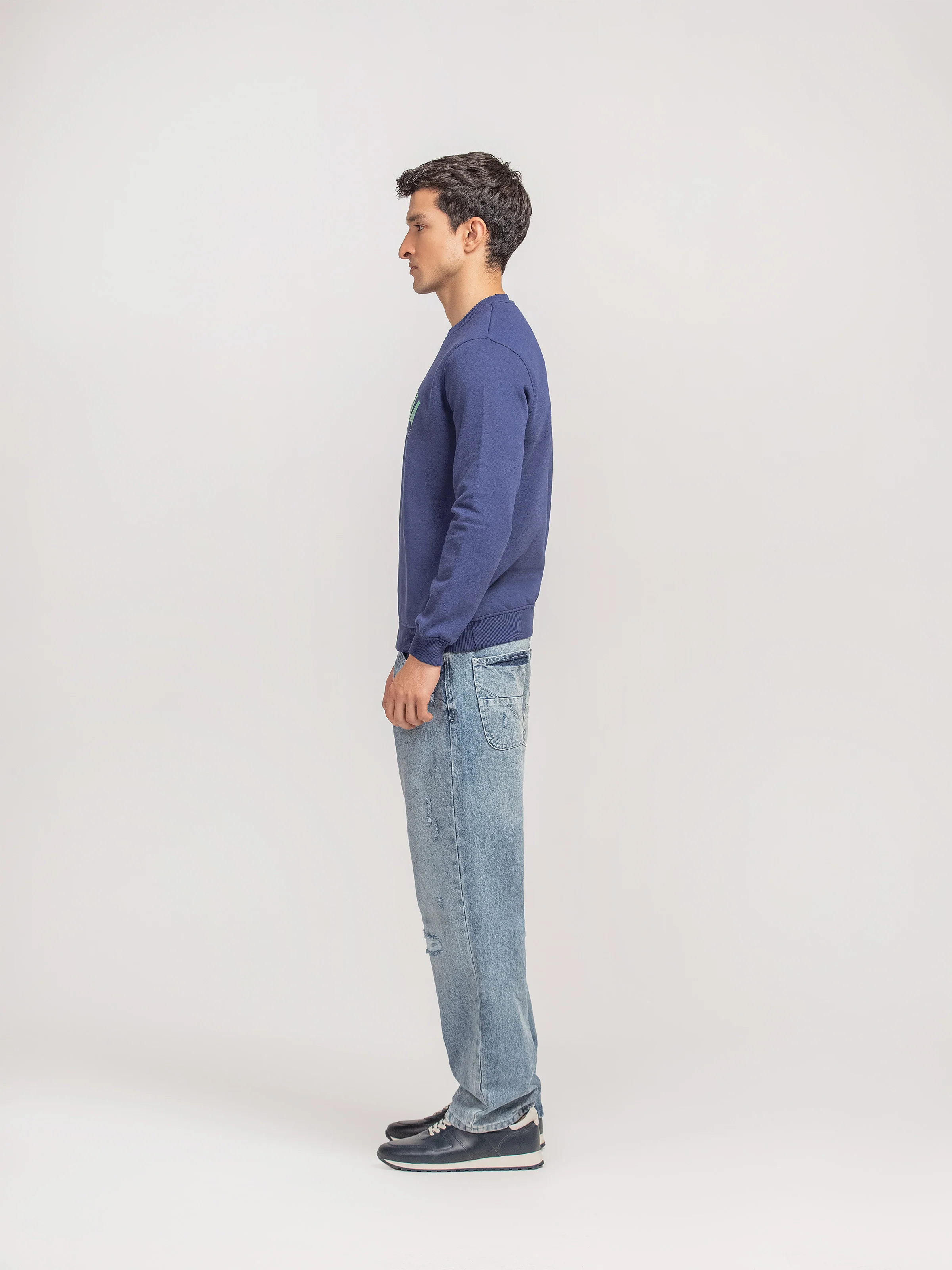 Men's Blue Sweatshirt - EMTSS5-004 - Image 4