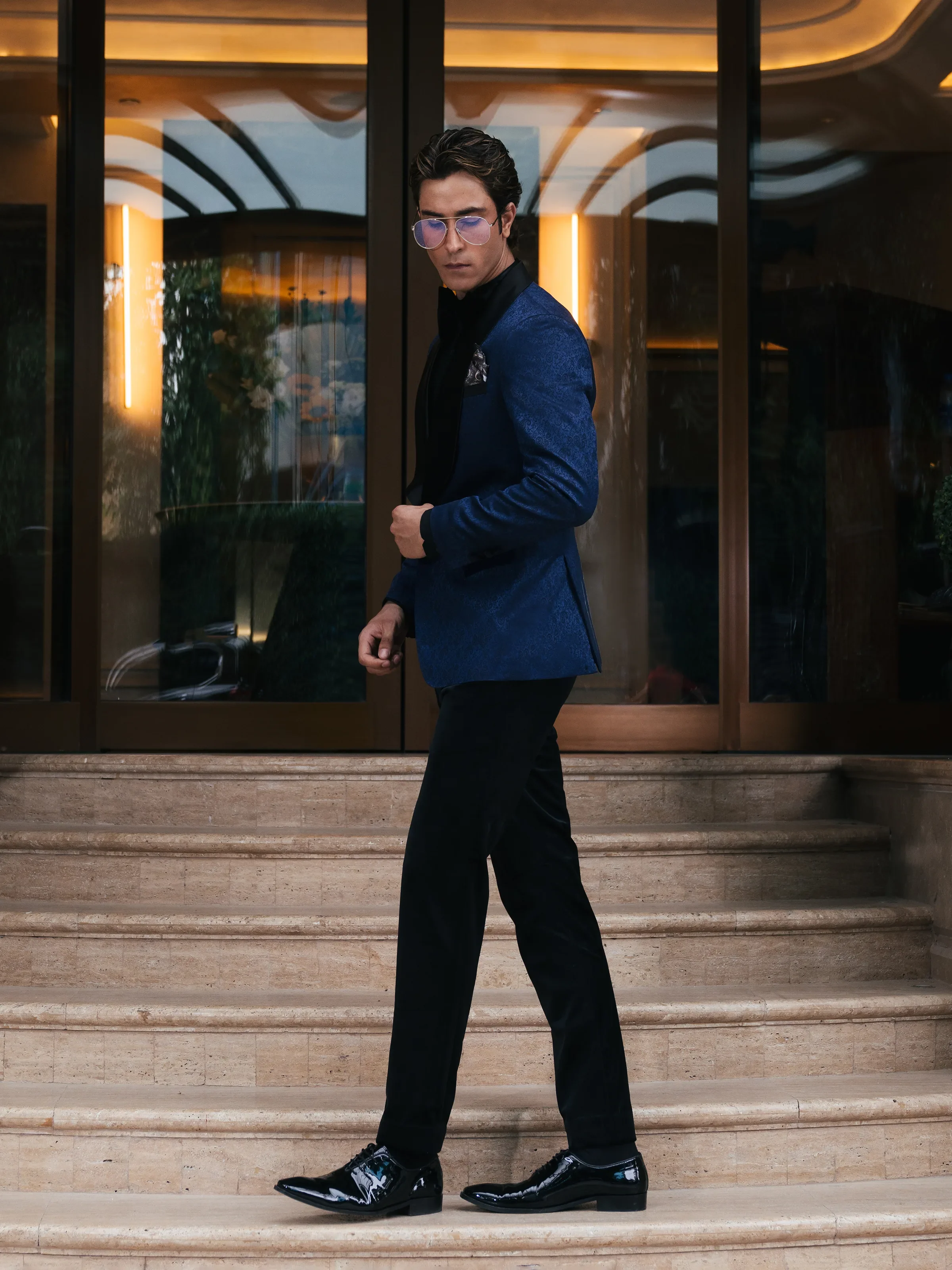 Cross Dinner Collar Tuxedo Suit - ECMTCPT5-1012 - Image 5