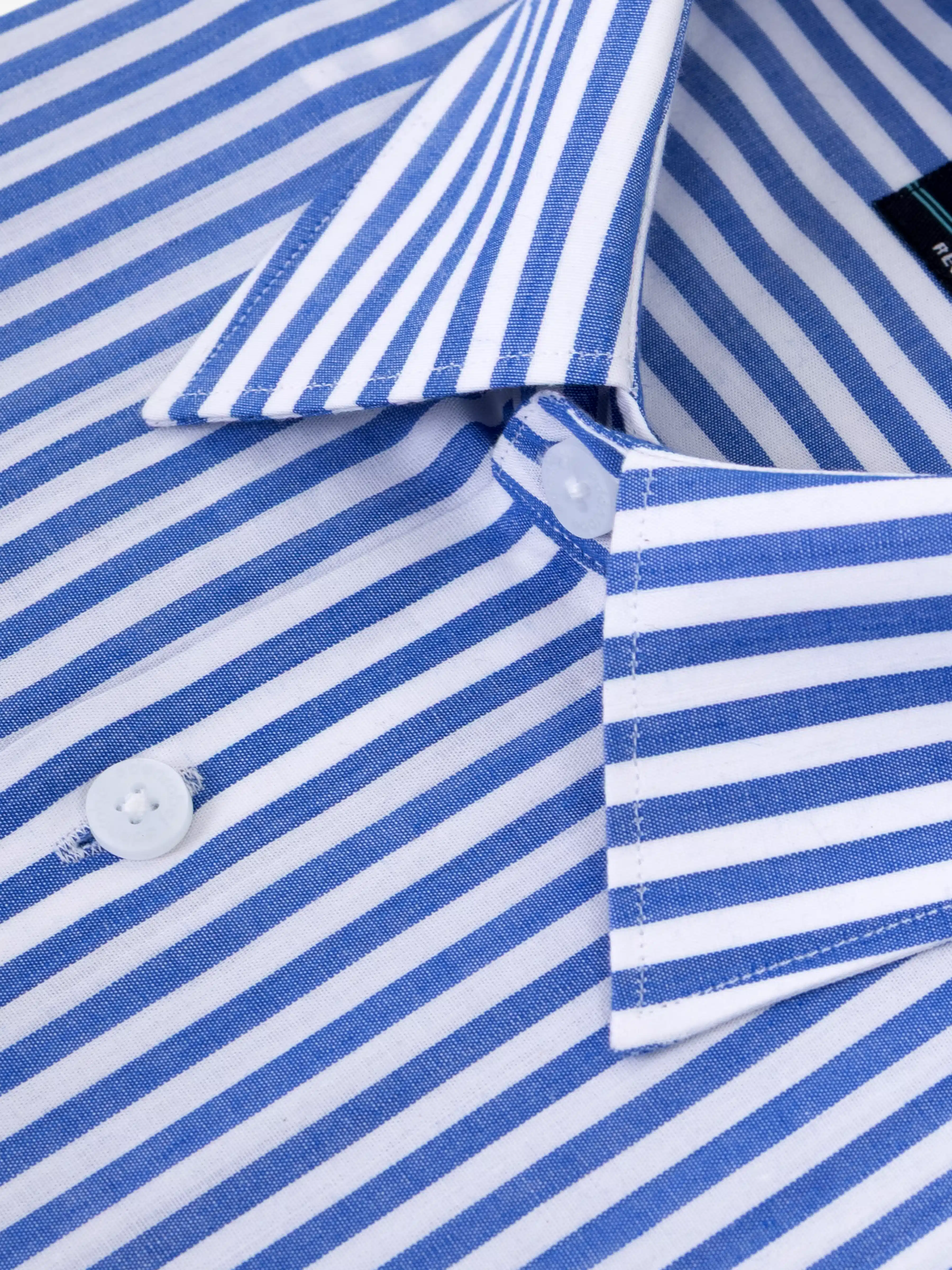 Men's Blue & White Shirt - EMTSB6-224 - Image 3
